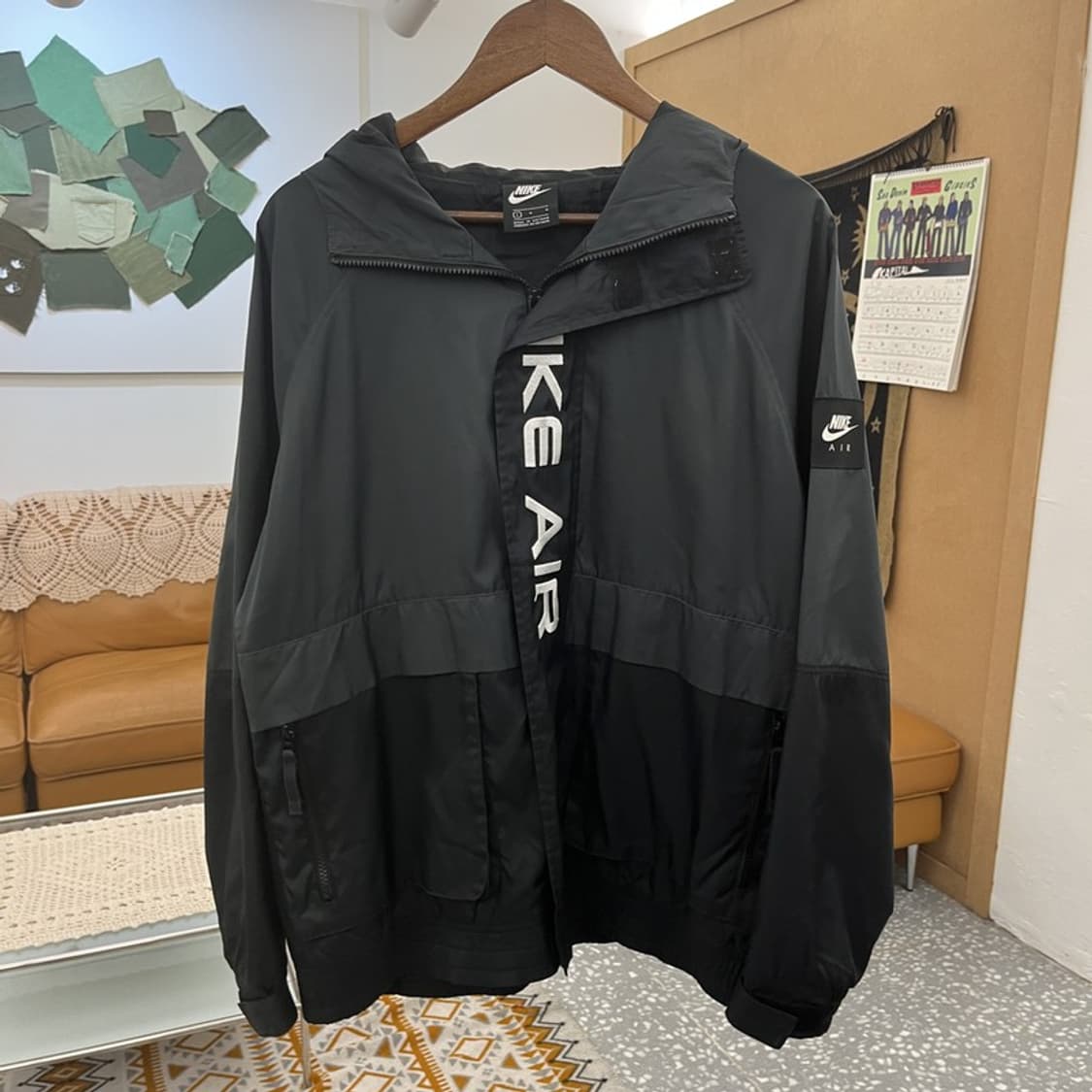 나이키 올드스쿨 빈티지 스트릿 빅로고 바람막이 자켓 L C11033 상품이미지3