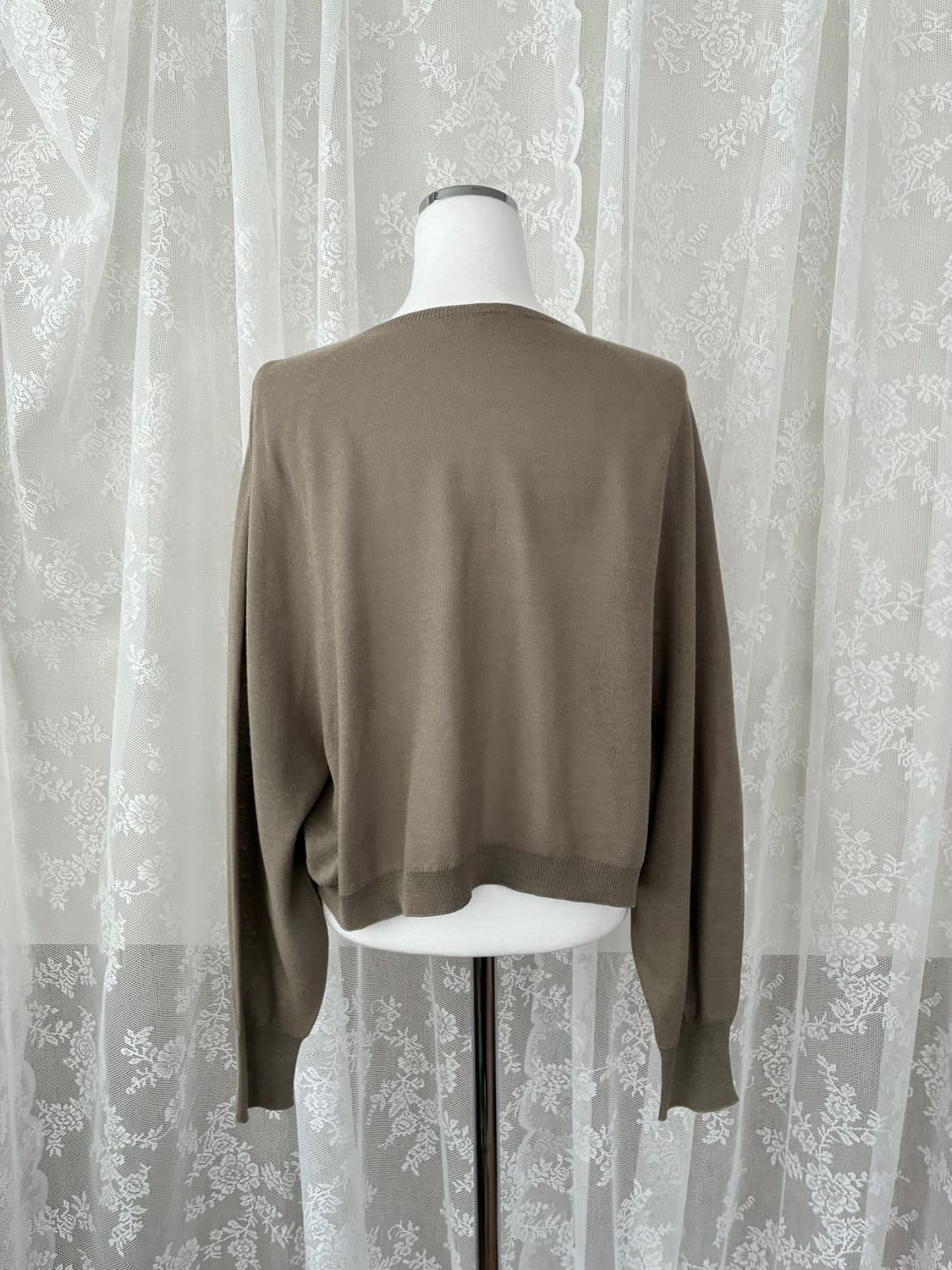 S) 한섬 더캐시미어 24년 실크 코튼 니트 브라운 상품이미지2