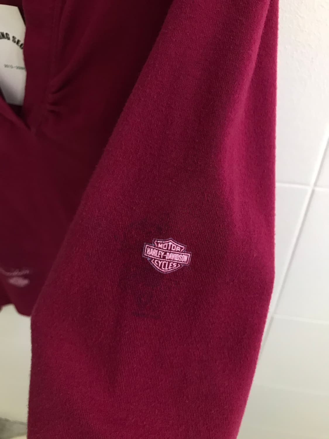 (상의 세트) 할리데이비슨 셔링 브이넥 롱슬리브 + 레이스 나시 상품이미지5