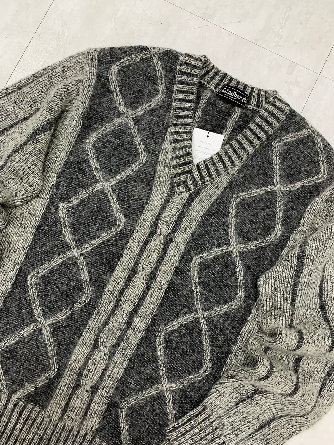 Lind bergh 패턴 브이넥 니트 #405 상품이미지2