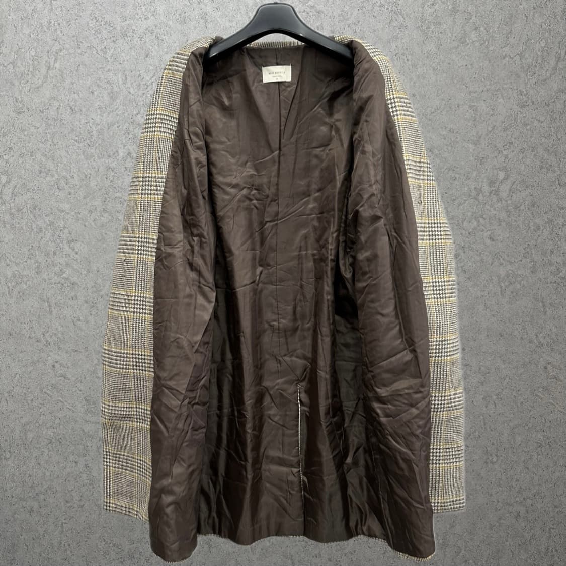 95 체크 여자 루즈핏 로브 코트 상품이미지4