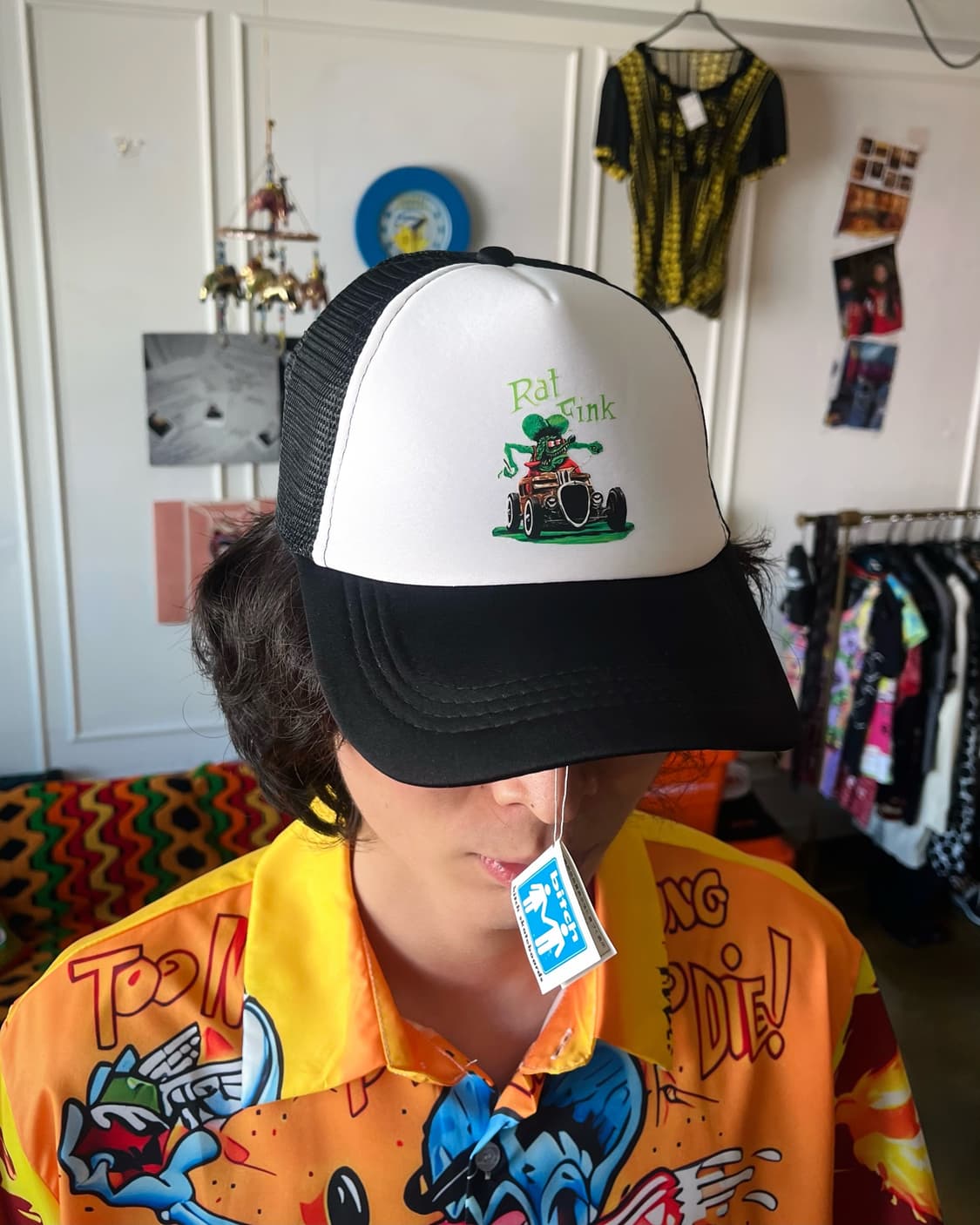 Vintage "Rat Fink" Printed Trucker Cap 상품이미지2