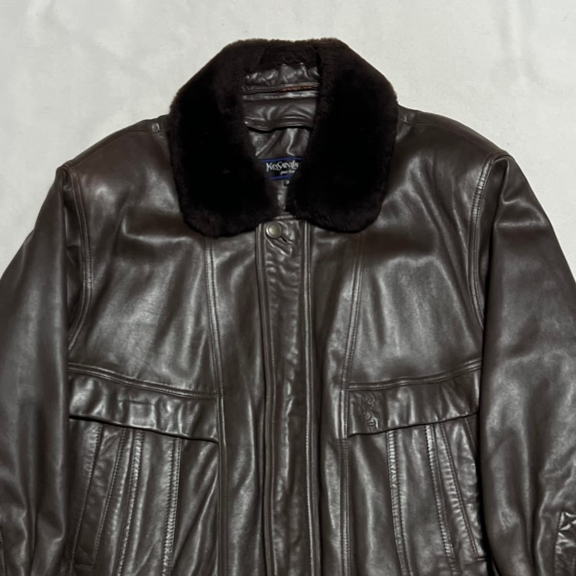 95 입생로랑 브라운 램스킨 무스탕 양가죽 자켓 상품이미지1