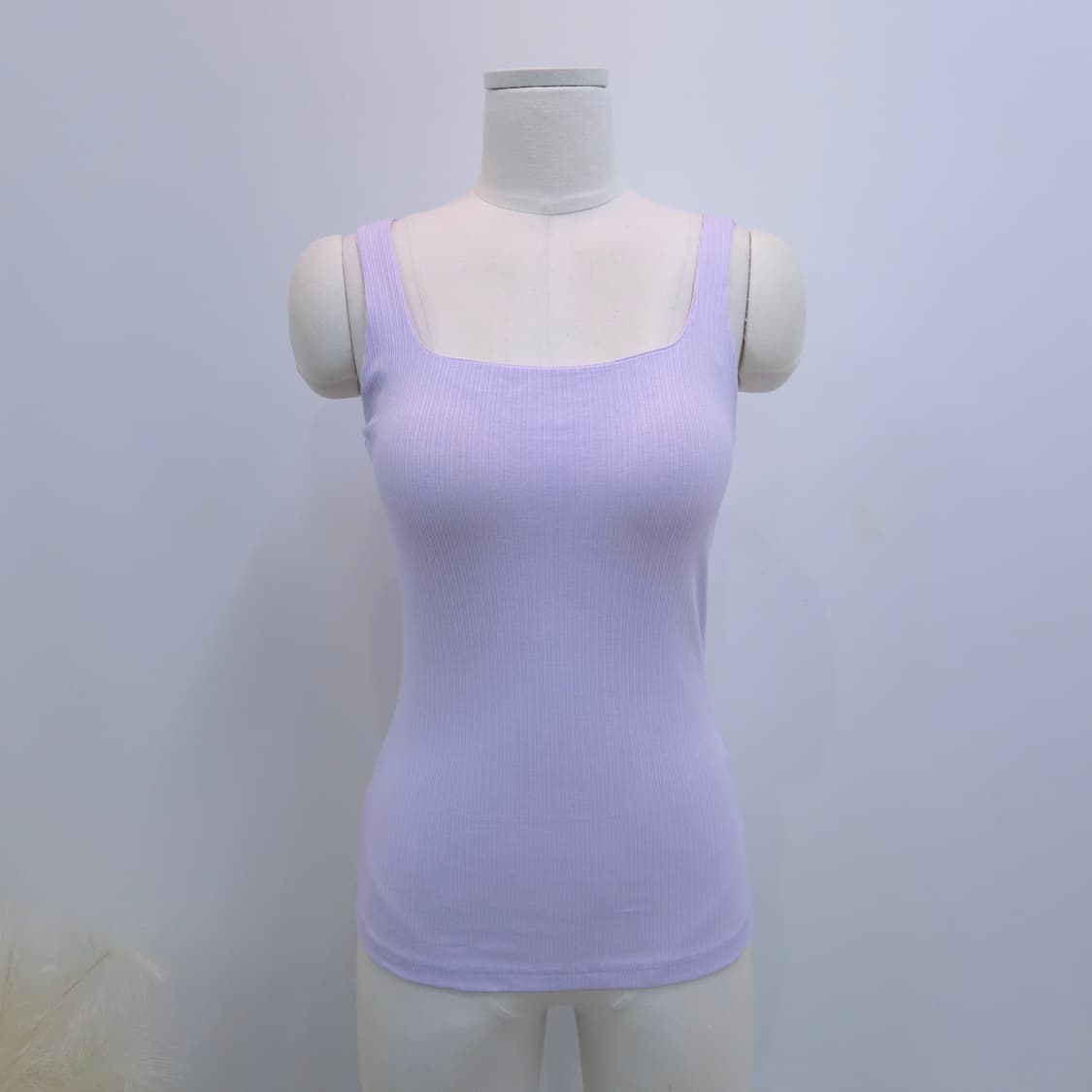 연보라 브라캡 골지나시 상품이미지1