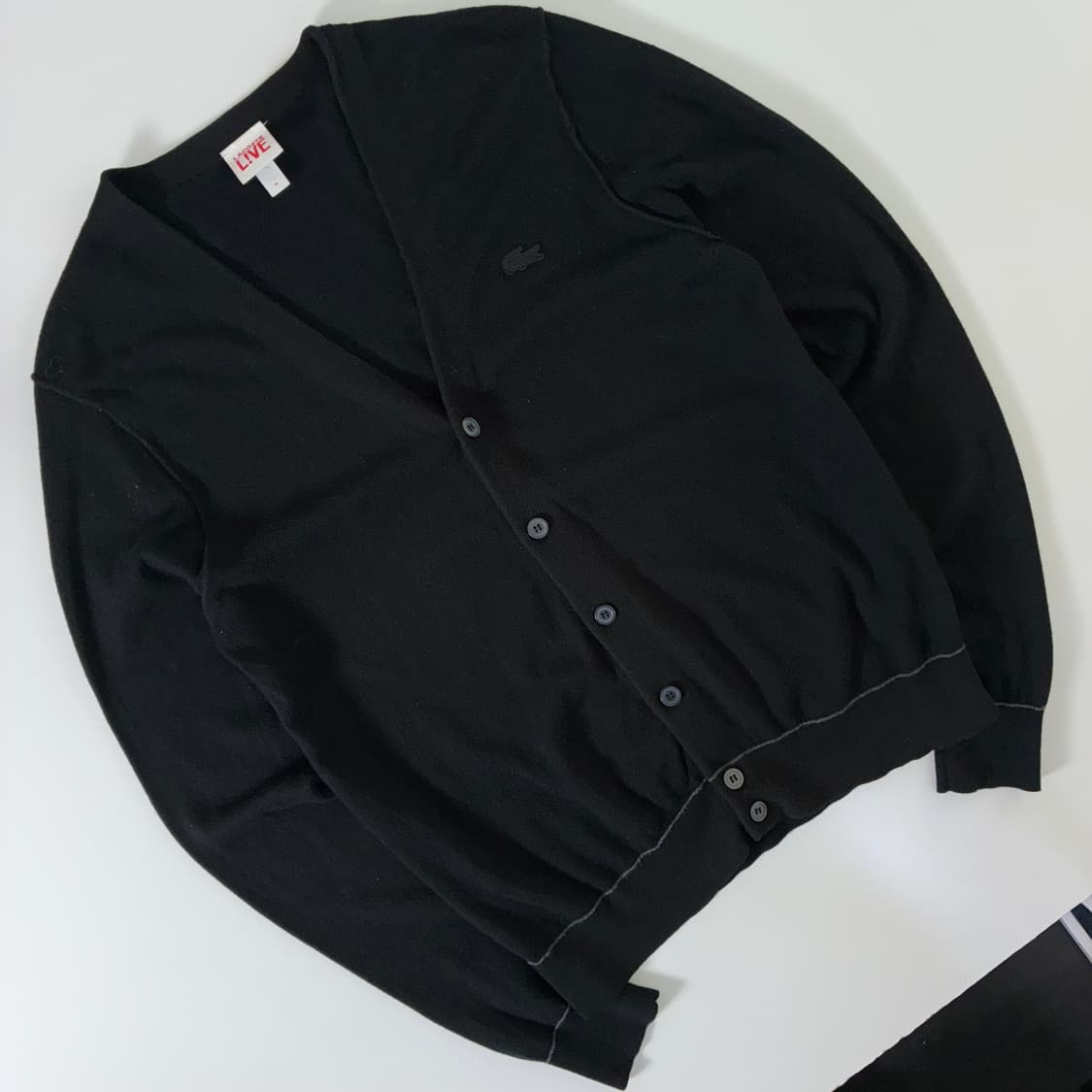 Lacoste  라코스테 와펜 코튼 브이넥 가디건 상품이미지2