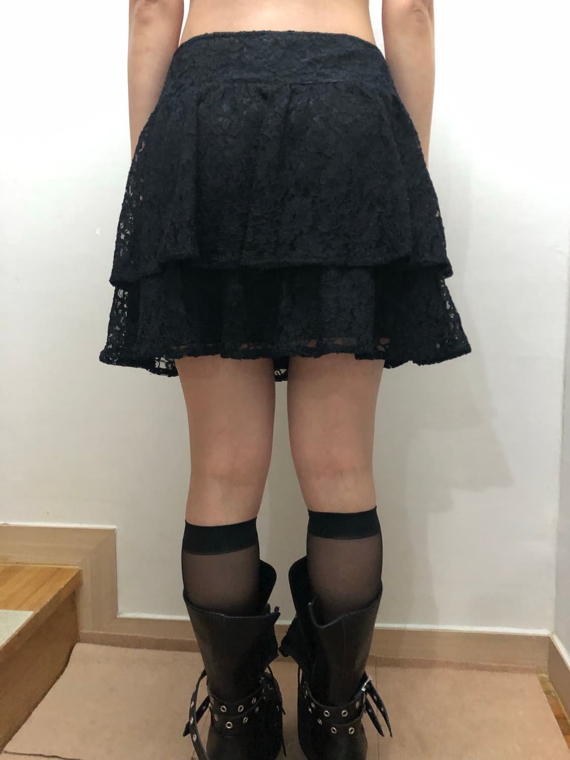 빈티지 블랙 프릴 레이스 스커트 상품이미지7