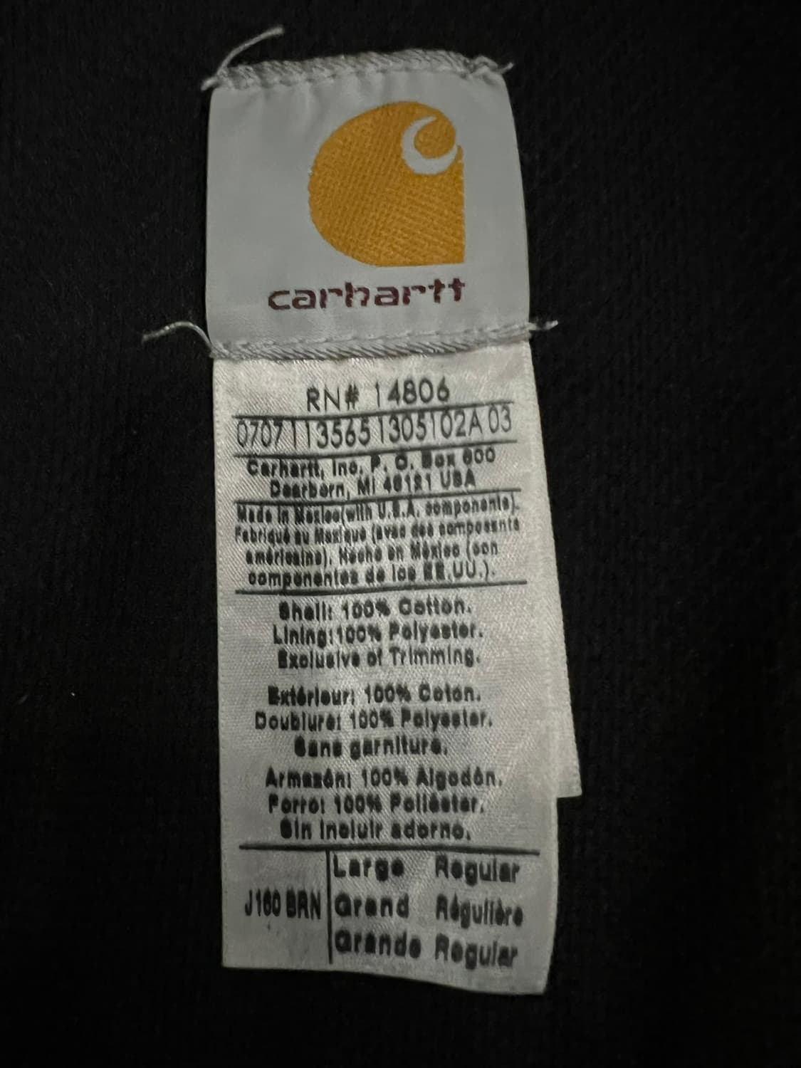 (L) 칼하트 후드 덕 액티브 자켓 J160 BRN 칼하트브라운 상품이미지4