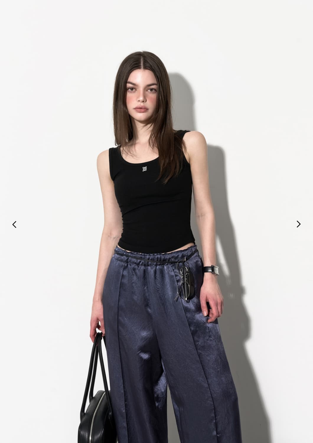 문트 로고 리브드 슬리브리스 - 블랙 상품이미지6