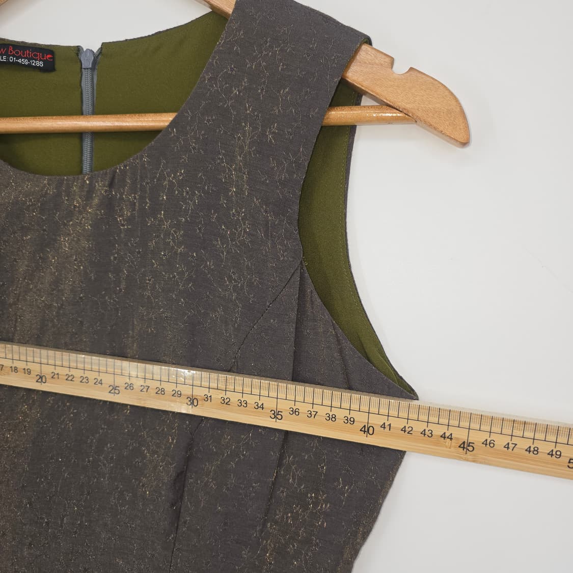 일본 빈티지 실키 텍스처 롱 원피스 (골드 쉬머 포인트) 상품이미지4