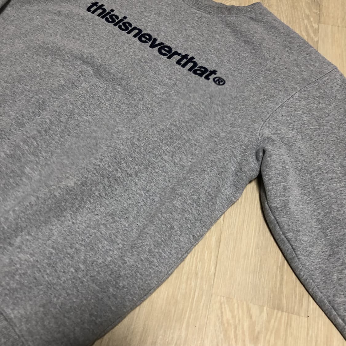 (L-XL) 디스이즈네버댓 OG 로고 엠보더리 멜란지 스웻셔츠 맨투맨 상품이미지4