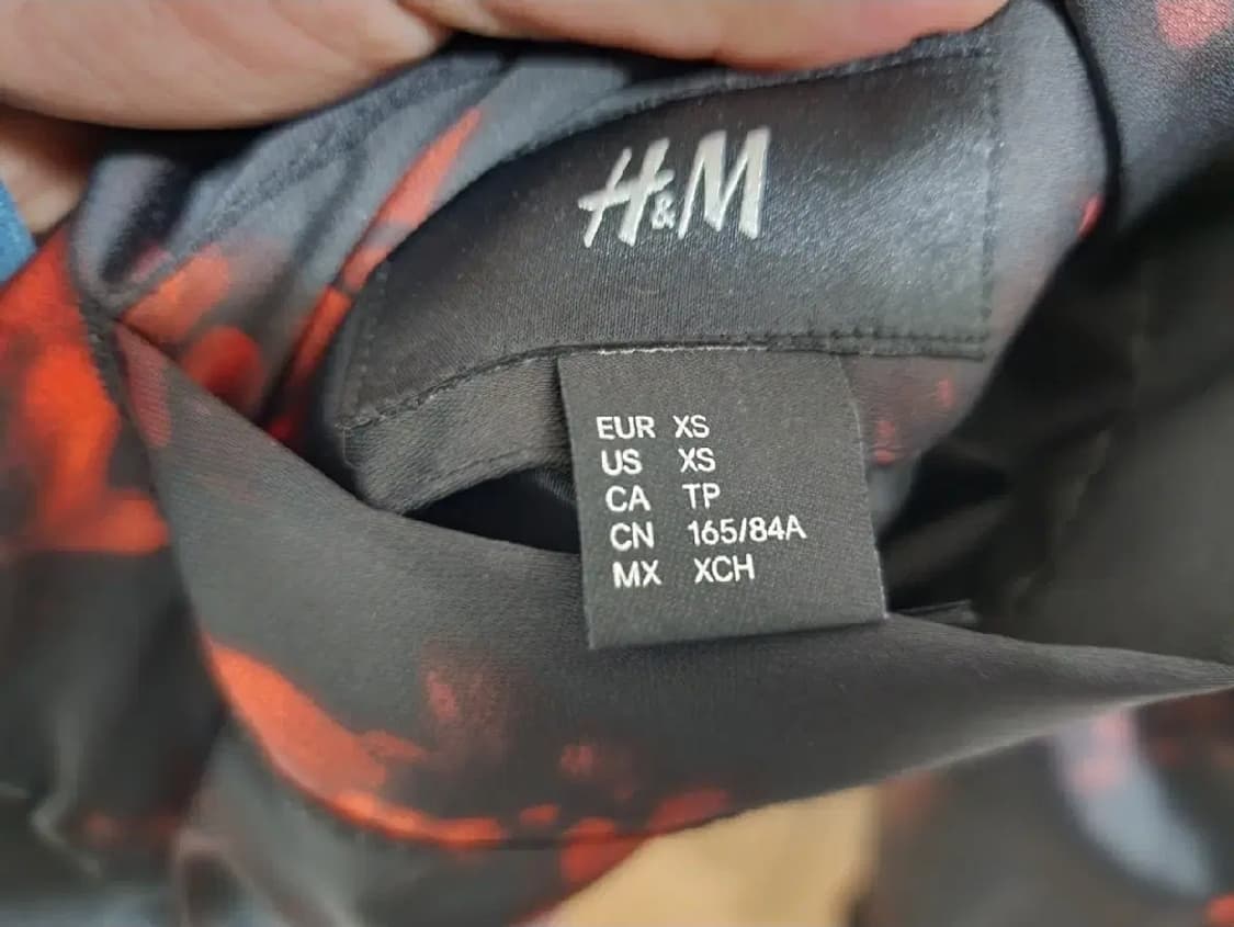 (XS)H&M 플라워 프린팅 양면 블루종 점퍼 상품이미지6