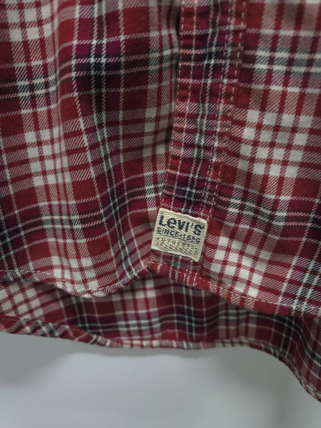 리바이스 남성 빈티지 무드 레드 체크 워크 셔츠(100) 상품이미지7