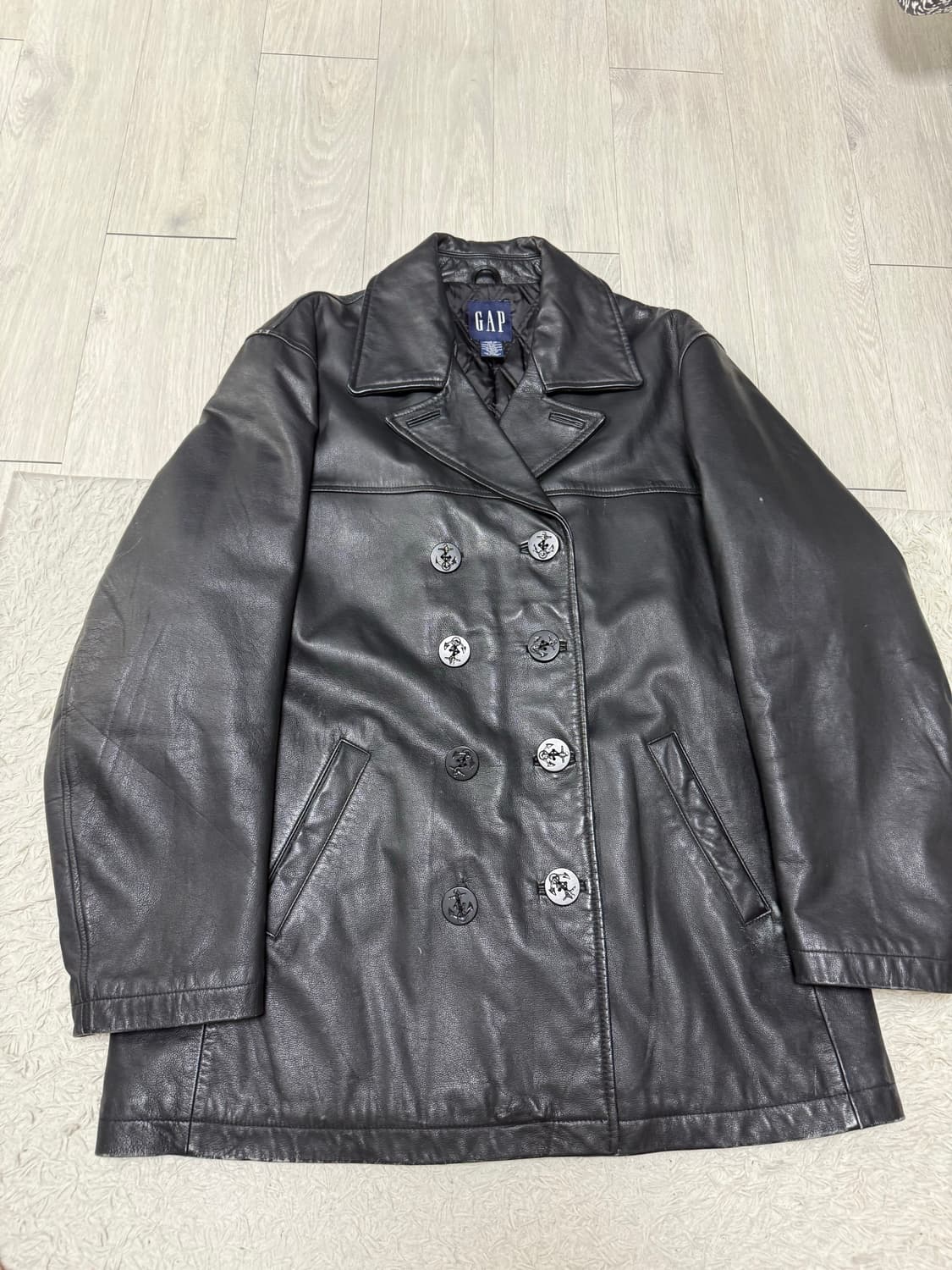 (L) oldgap 올드갭 레더 피코트 상품이미지2