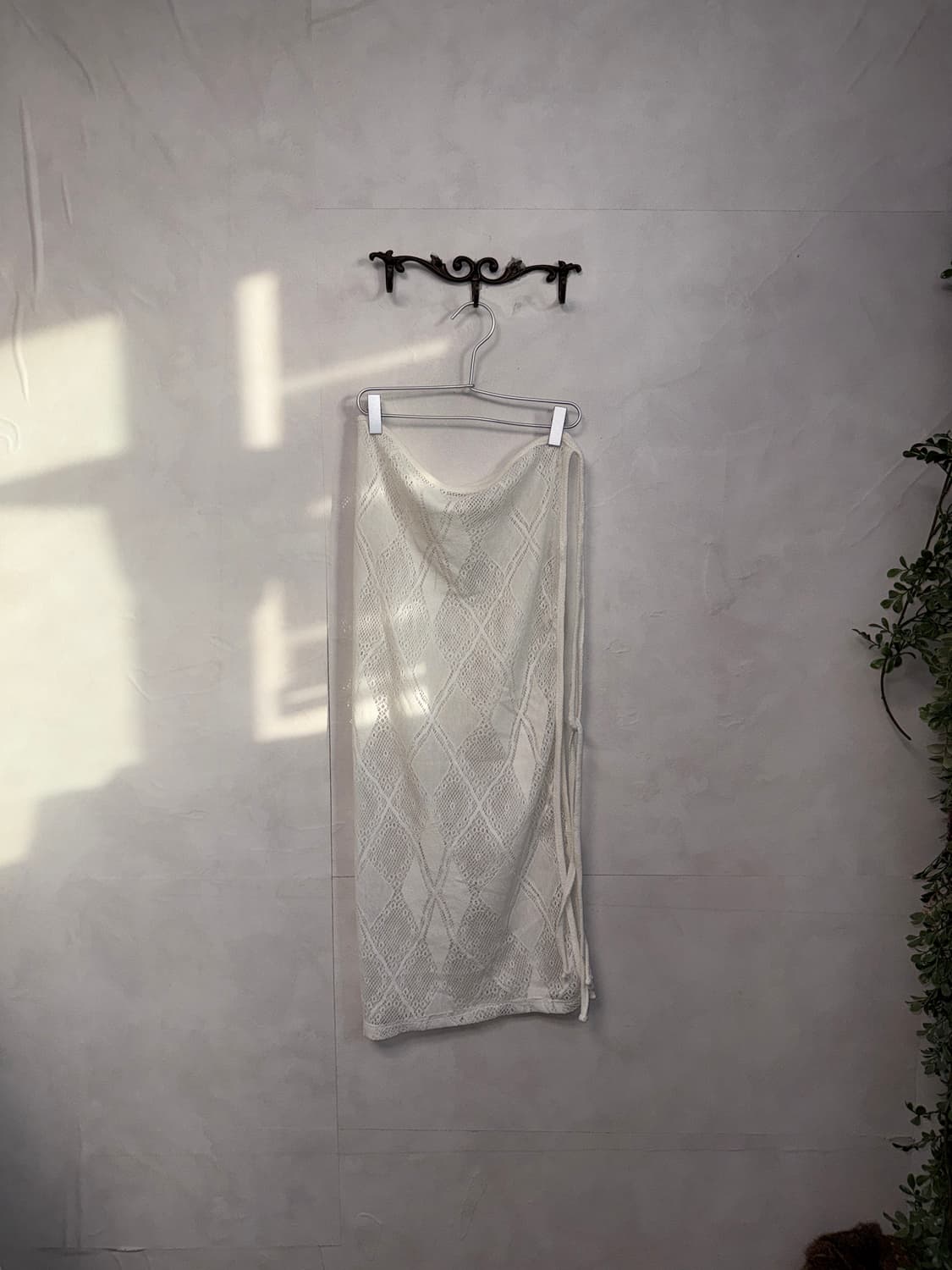 Ivory diamond crochet wrap skirt 상품이미지3