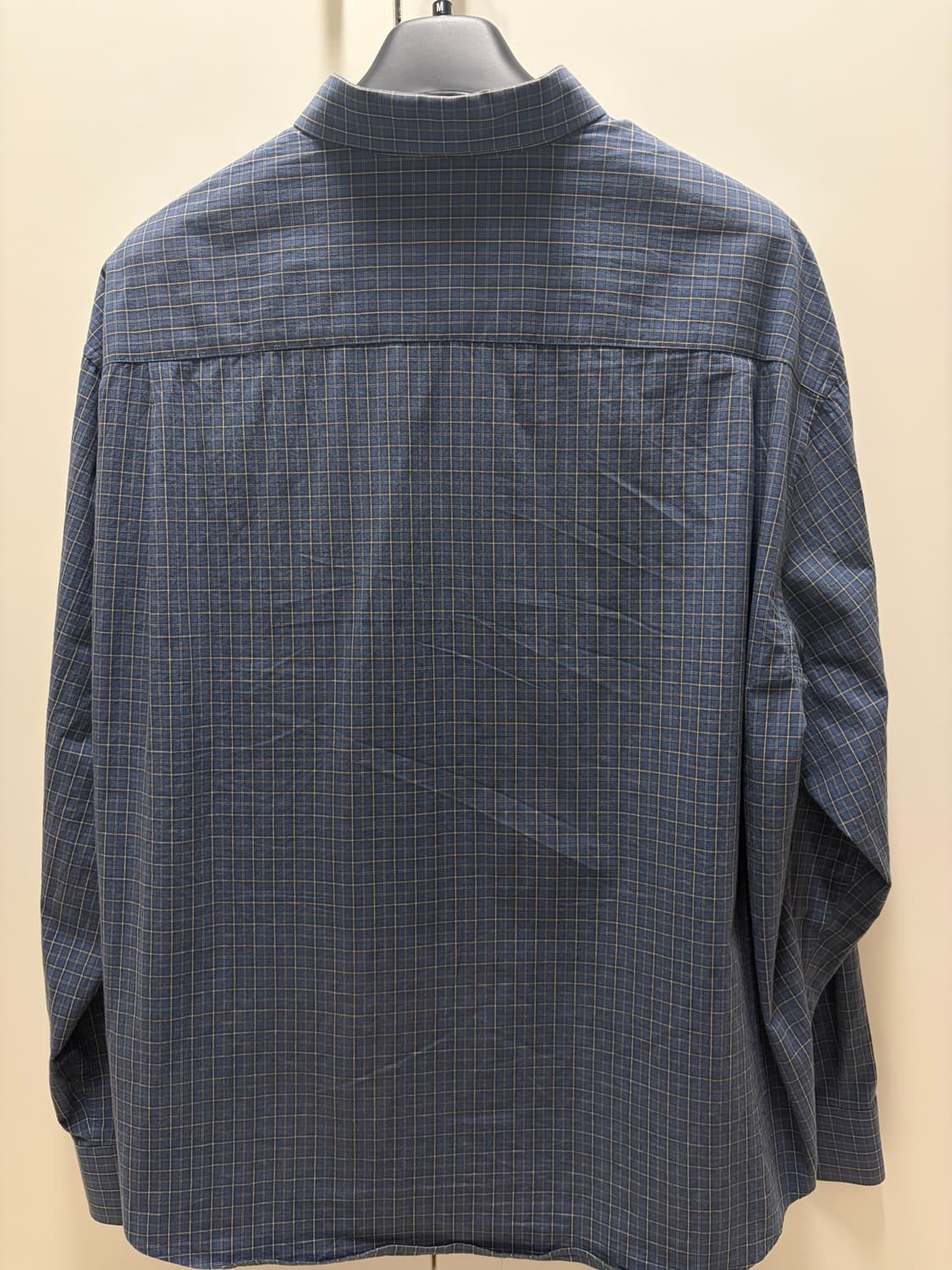 구민성 버튼다운 체크셔츠 블루 M 상품이미지6