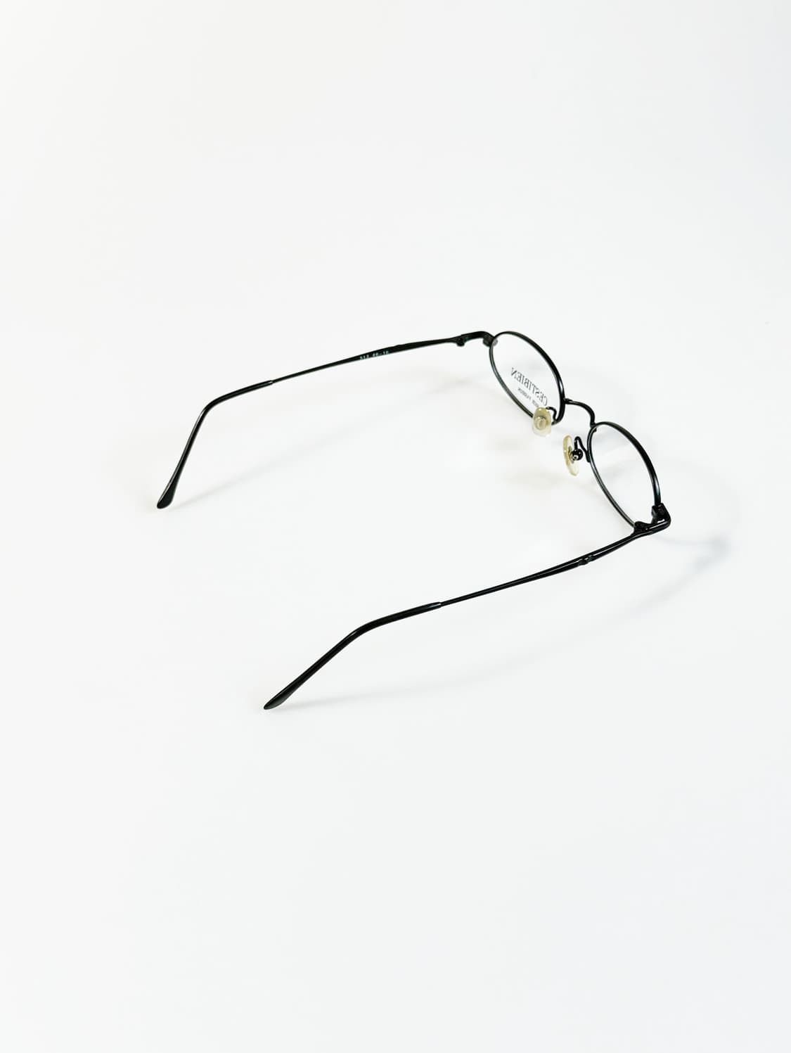 CESTIBIEN 블랙 슬림 오벌 메탈 빈티지 안경 상품이미지4