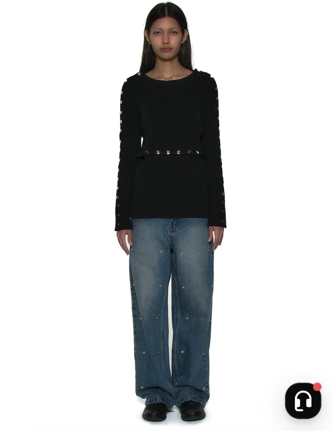 2WAY TRANSFORM RIBBED KNIT CREWNECK  상품이미지2