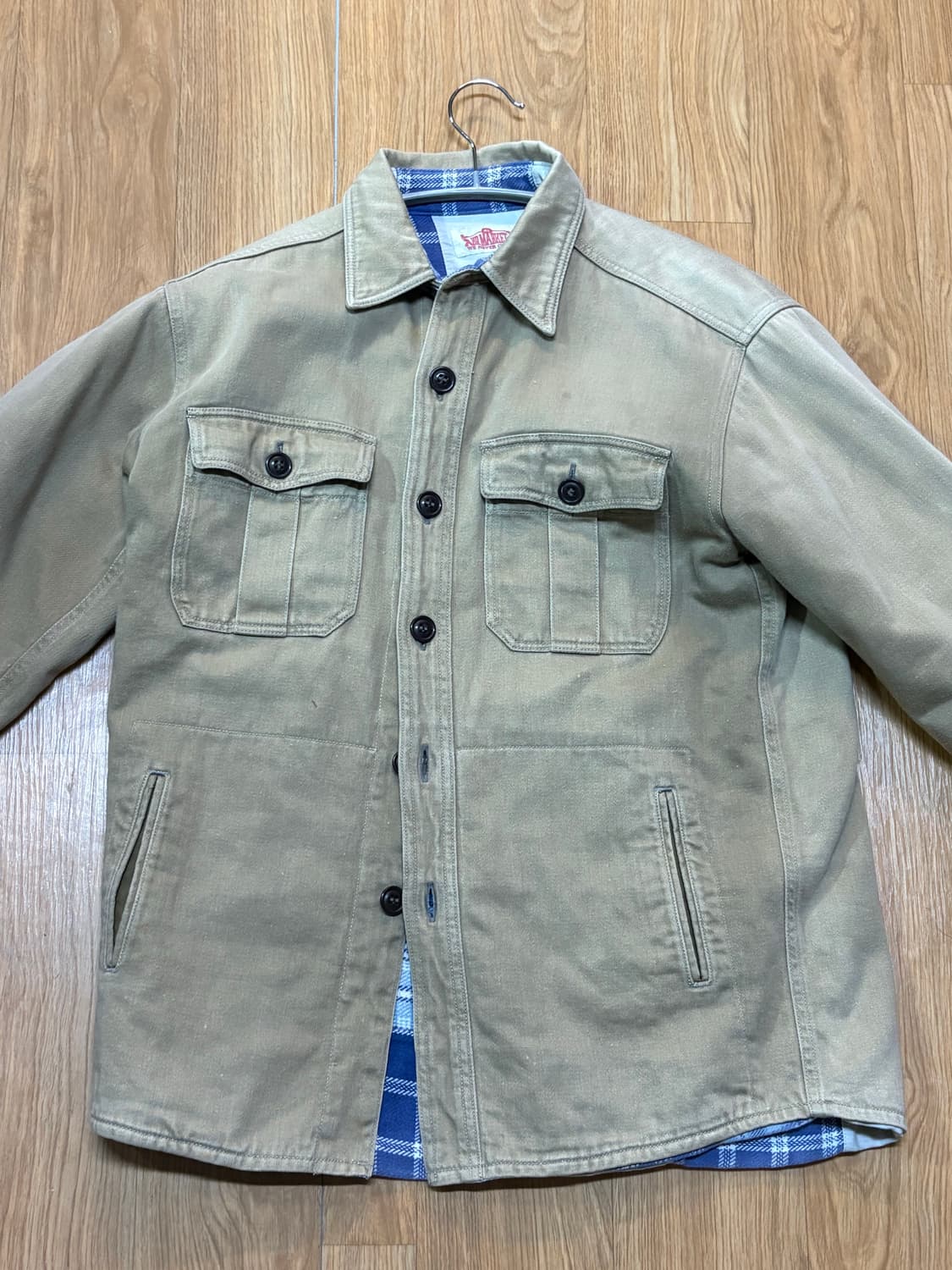 할리우드랜치마켓 베이지 패치워크 자켓 상품이미지1