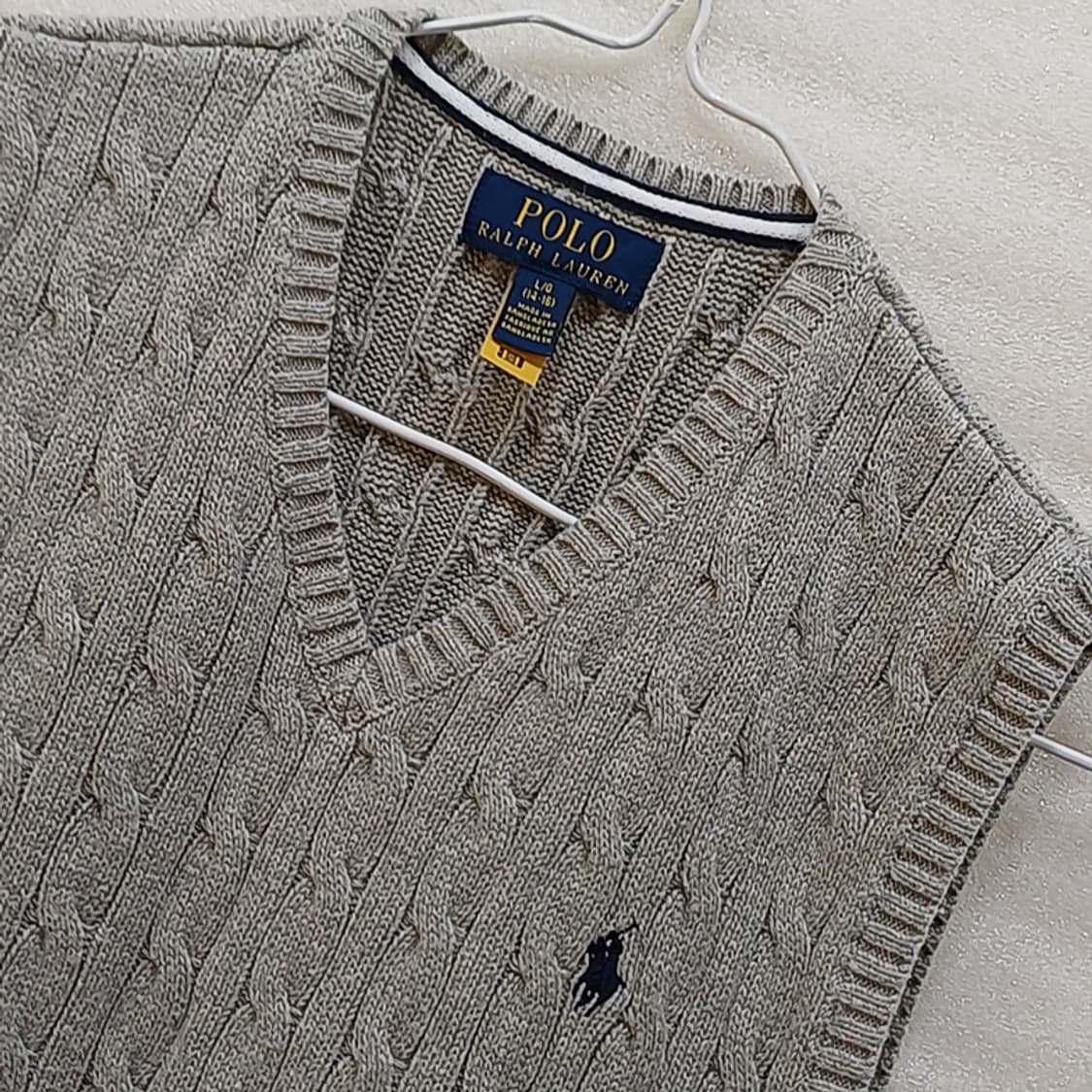 정품 폴로 랄프로렌 꽈배기 니트 조끼 아동 L 여성 XS 사랑봉봉 상품이미지3