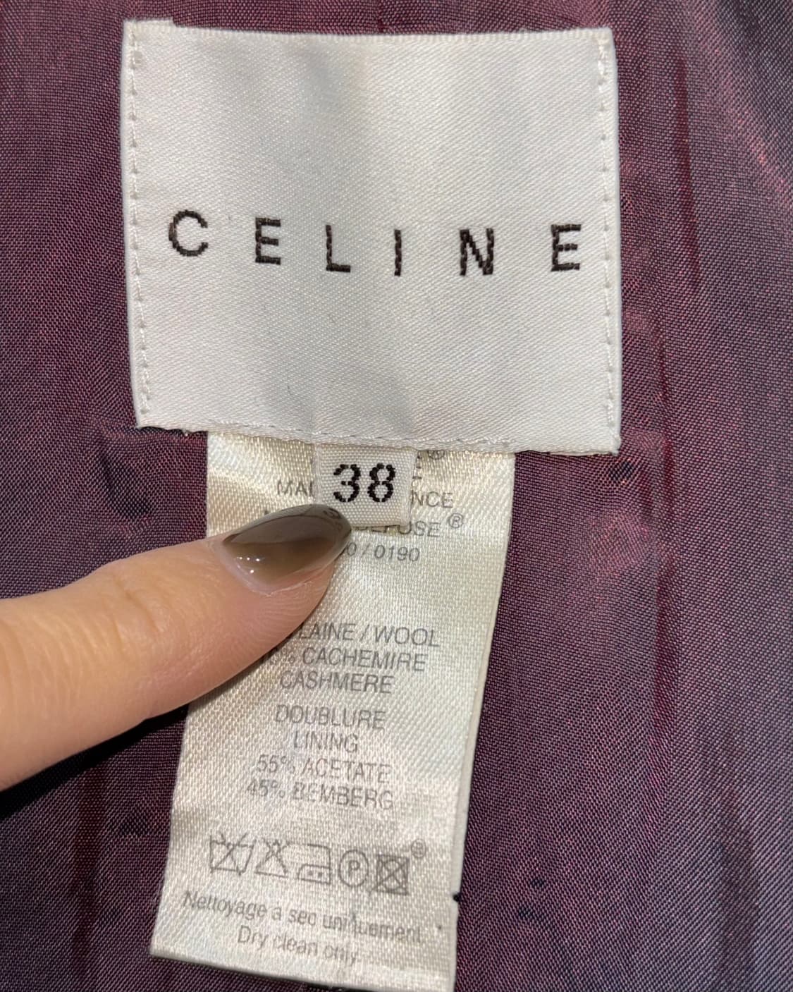Celine 셀린느 딥그레이 울 캐시미어 싱글 블레이저 상품이미지9