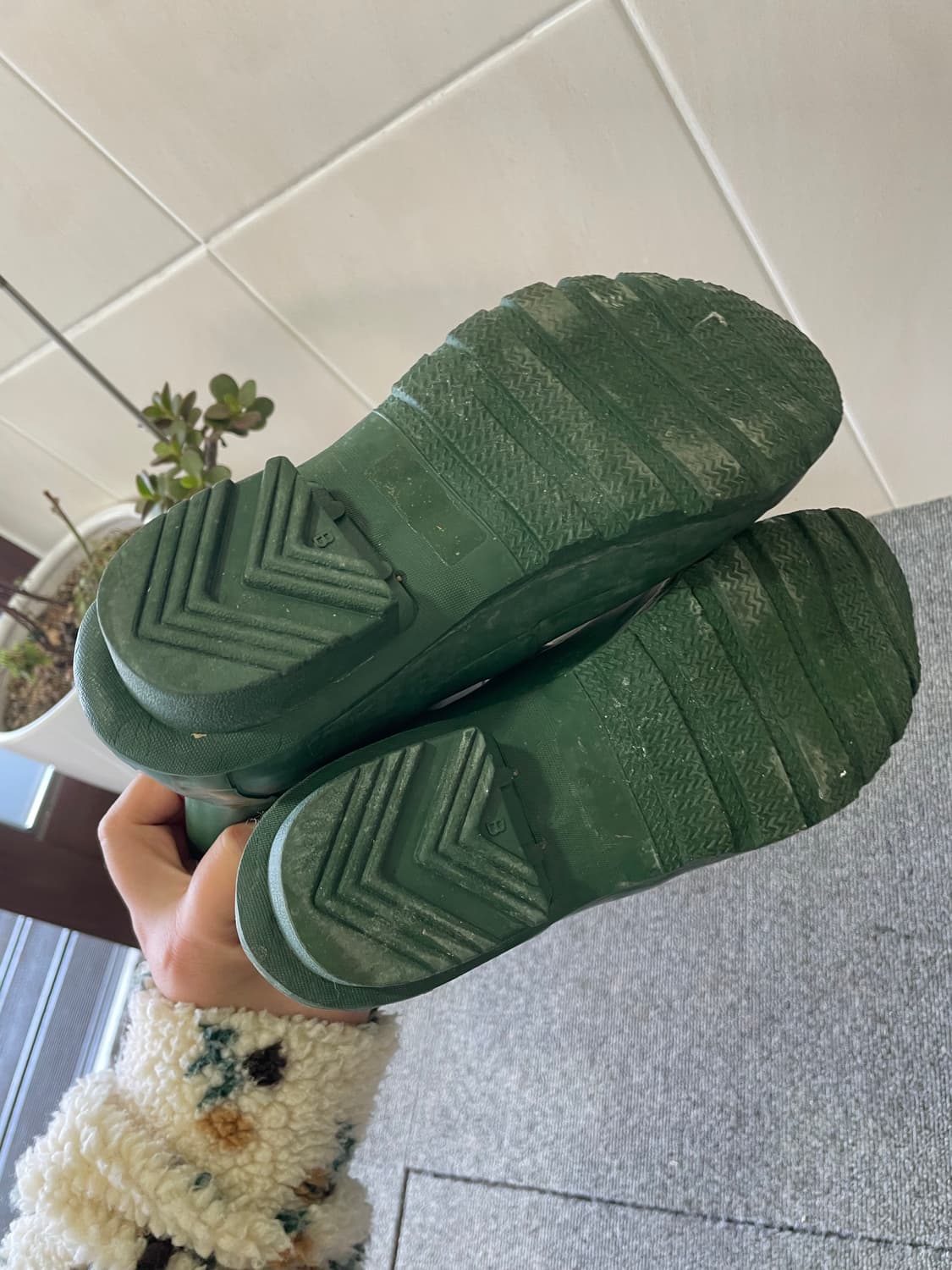 헌터 레인부츠 롱 부츠 그린 헌터부츠 230 상품이미지9