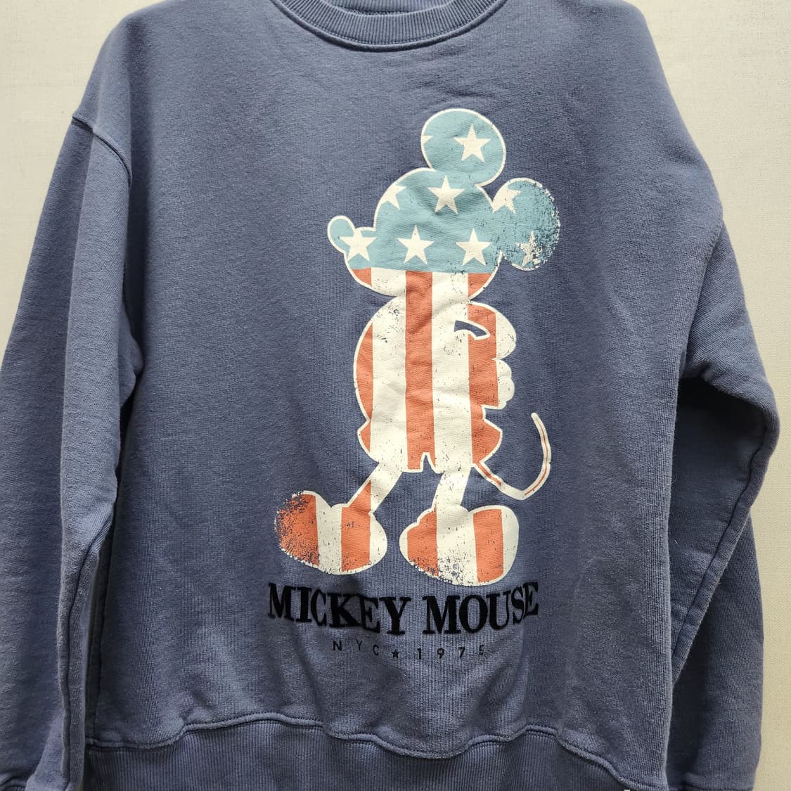 자라x디즈니 성조기 미키마우스 빈티지 맨투맨 M 상품이미지2
