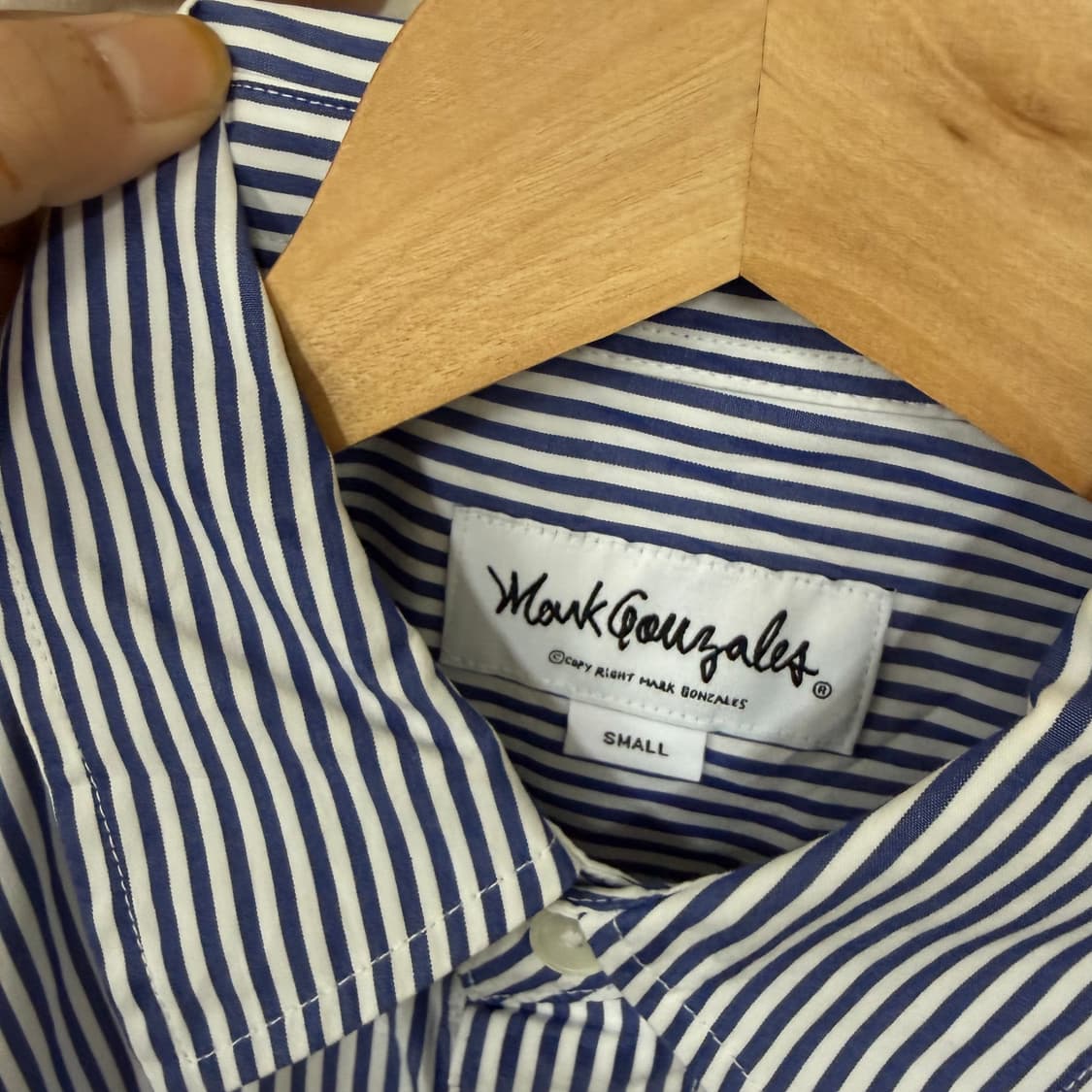 마크곤잘레스 스트라이프 셔츠S 상품이미지3