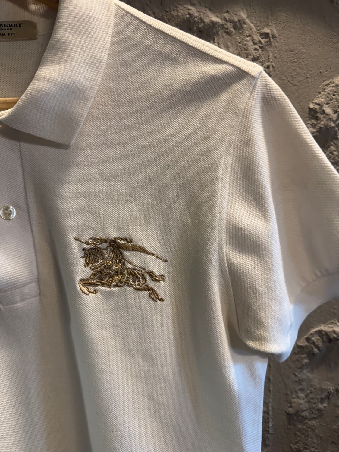 버버리 런던 슬림핏 폴로 셔츠 화이트 S 상품이미지2