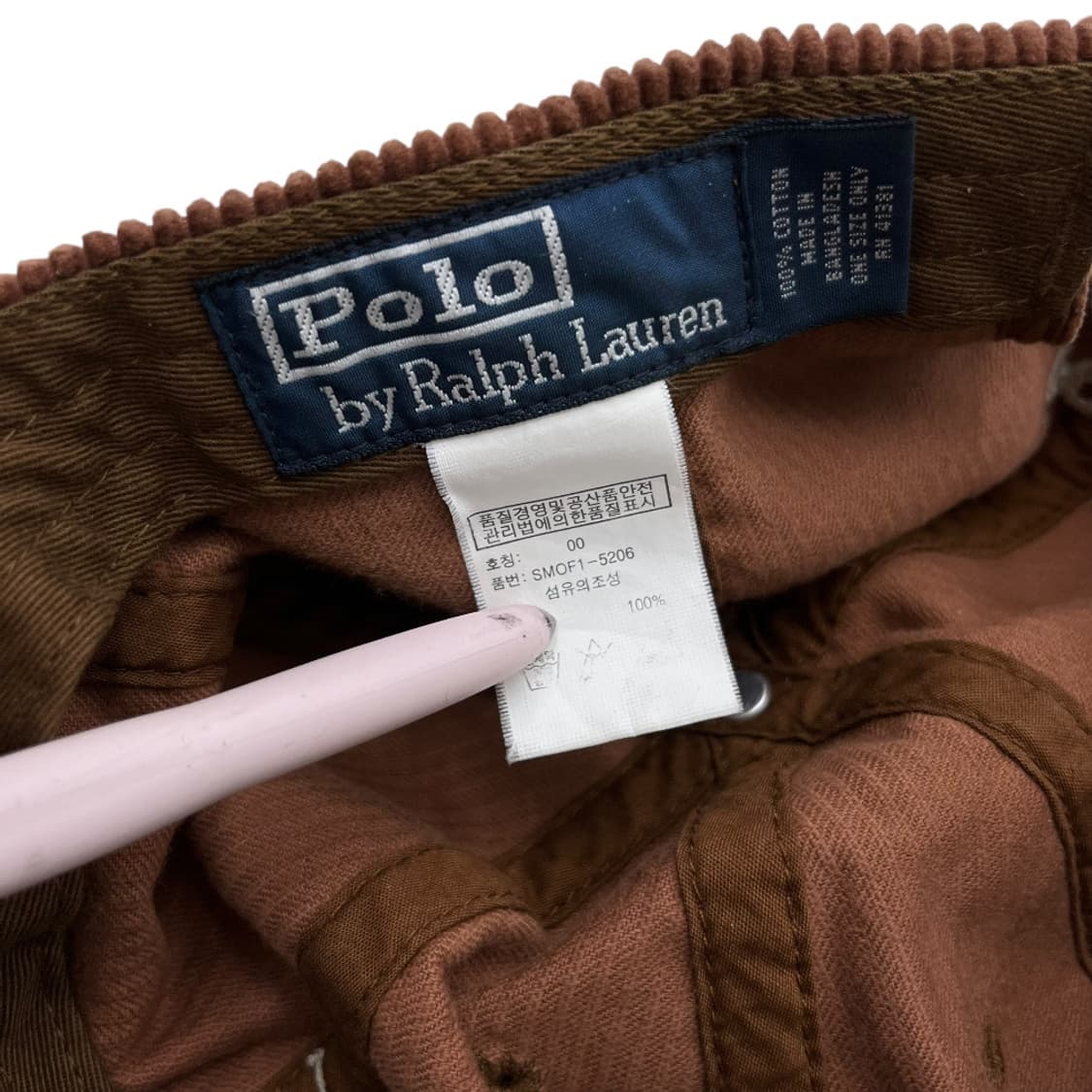 폴로 랄프로렌 베이지포니 브라운 코듀로이 볼캡 상품이미지9