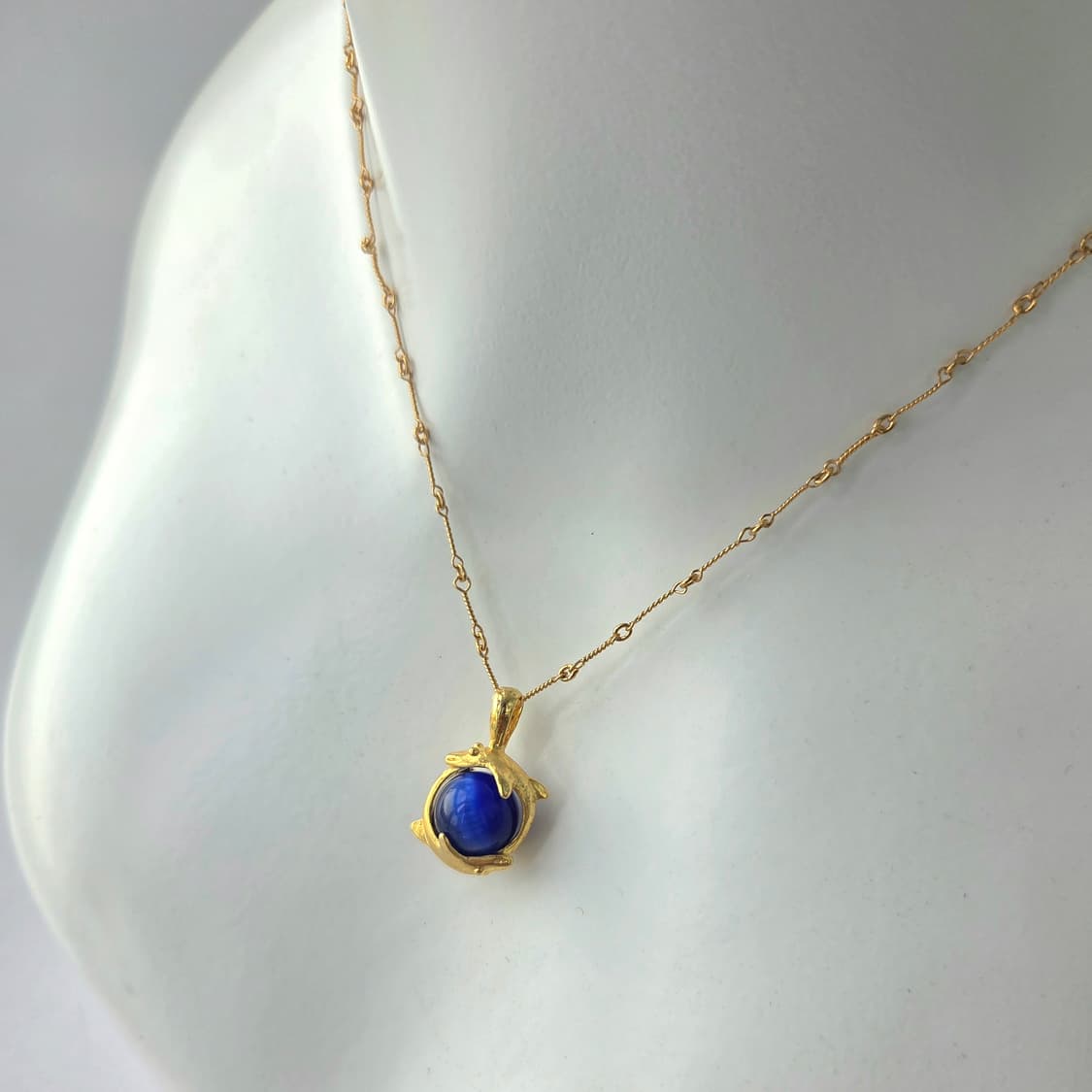 1990-2000s y2k Dolphin cat's eye Pendant 상품이미지2