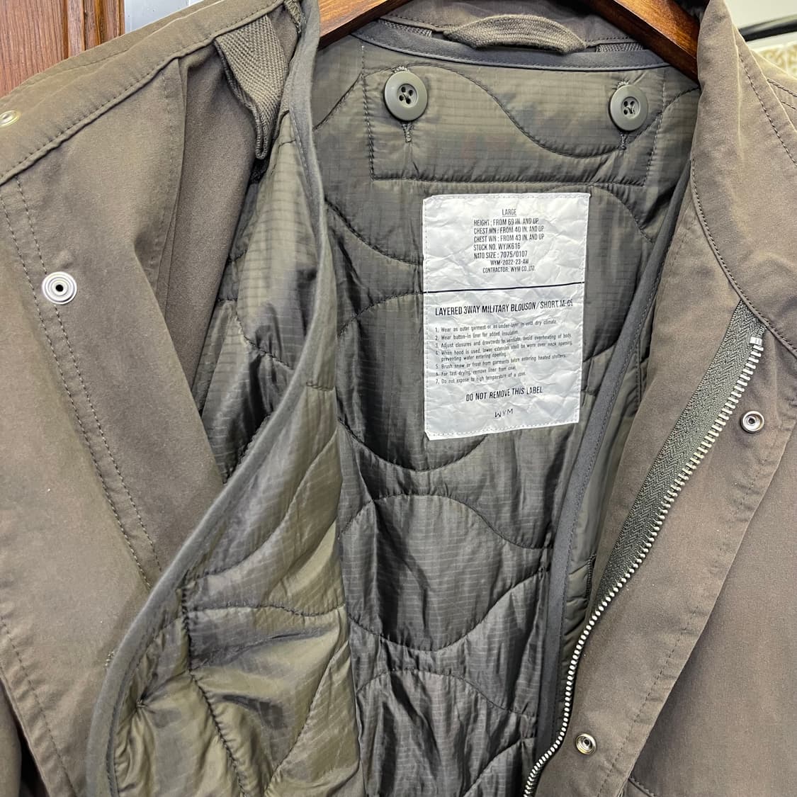 WYM LIDNM LAYERED 3WAY MILITARY 상품이미지7