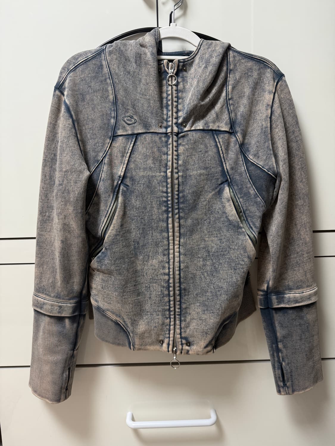 미스치프 롬버스 펀칭 후드집업 rhombus punching hoodie 상품이미지2