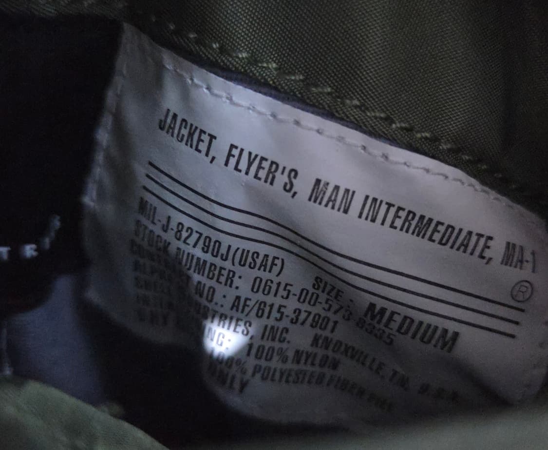 (착샷) 알파인더스트리 ma-1 세이지 마원 상품이미지5