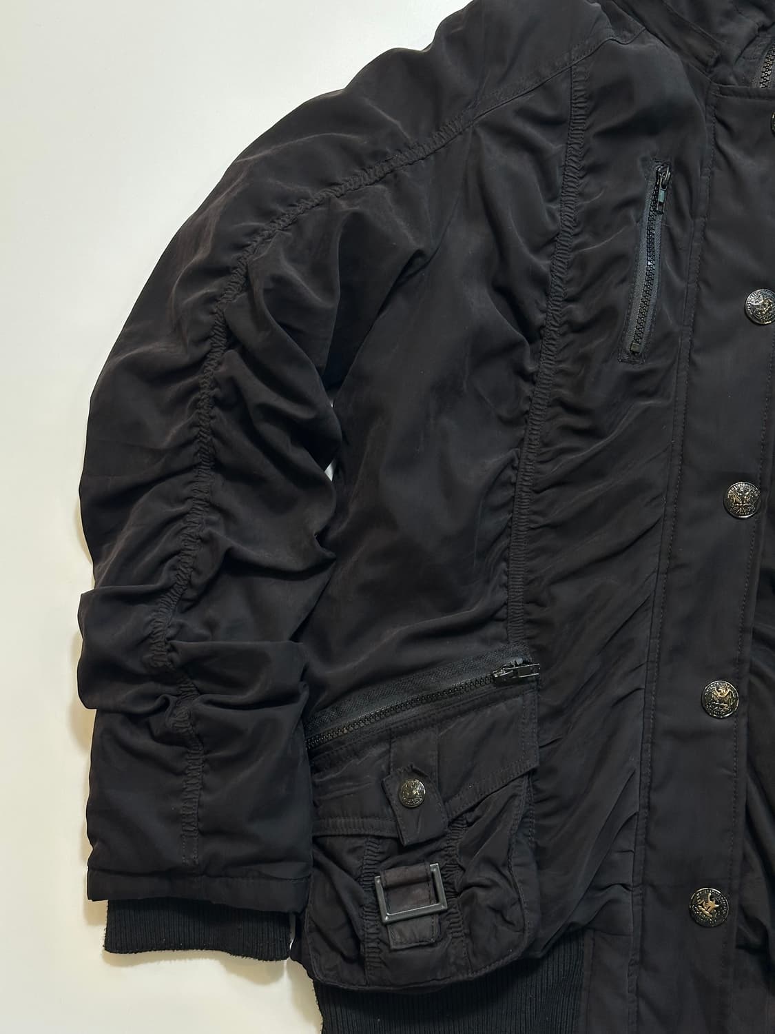 빈티지 블랙 퀄티드 아우터 상품이미지7