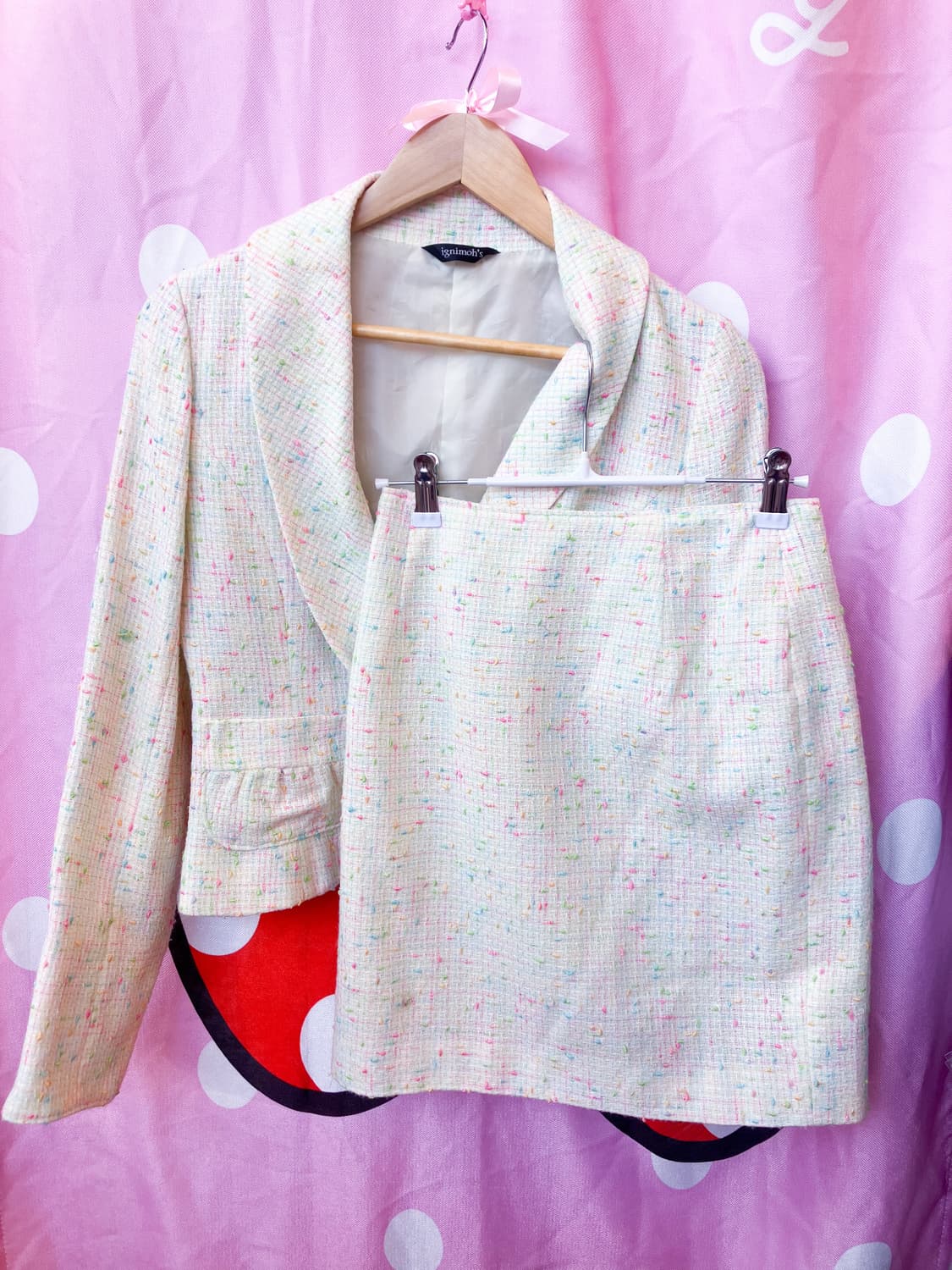 jpn 캔디 트위드 셋업 상품이미지1