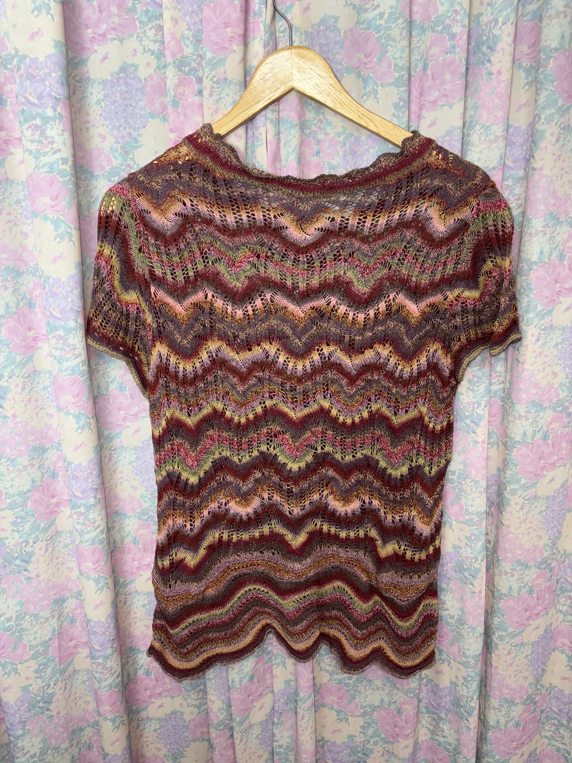 다채색 반소매 니트 탑 상품이미지9