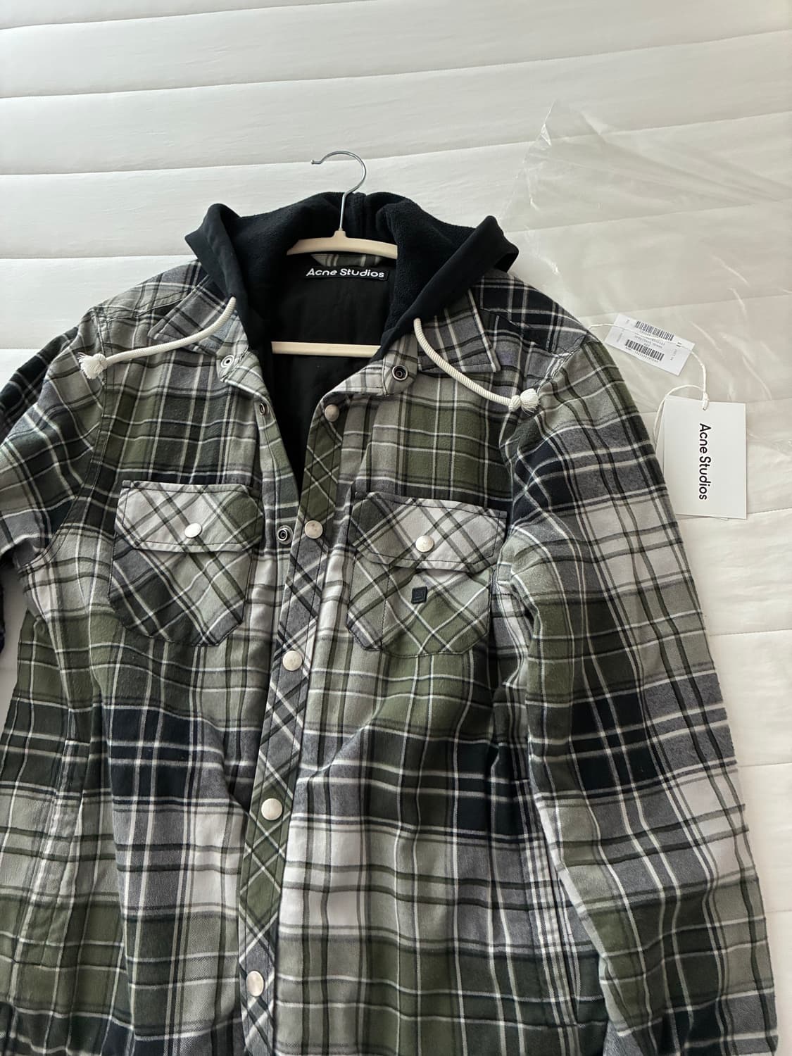 아크네스튜디오 체크 후드 셔츠 자켓 xxs 상품이미지5