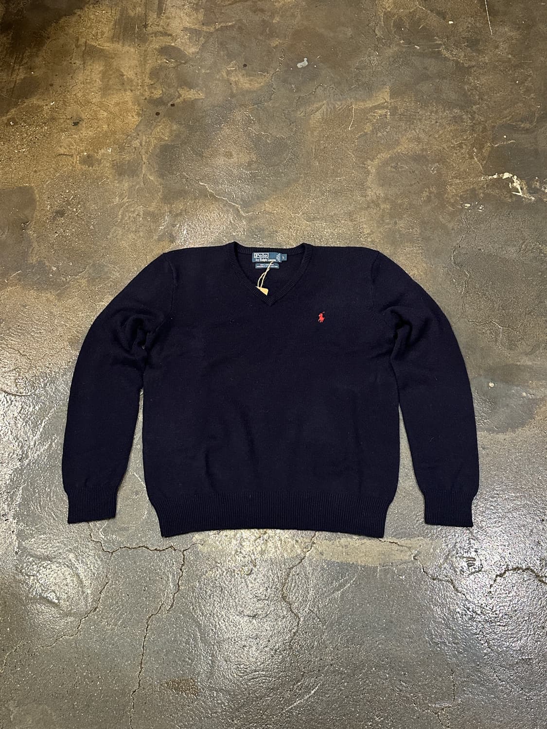 폴로 랄프로렌 렘스울 네이비 V넥 니트 L 상품이미지1