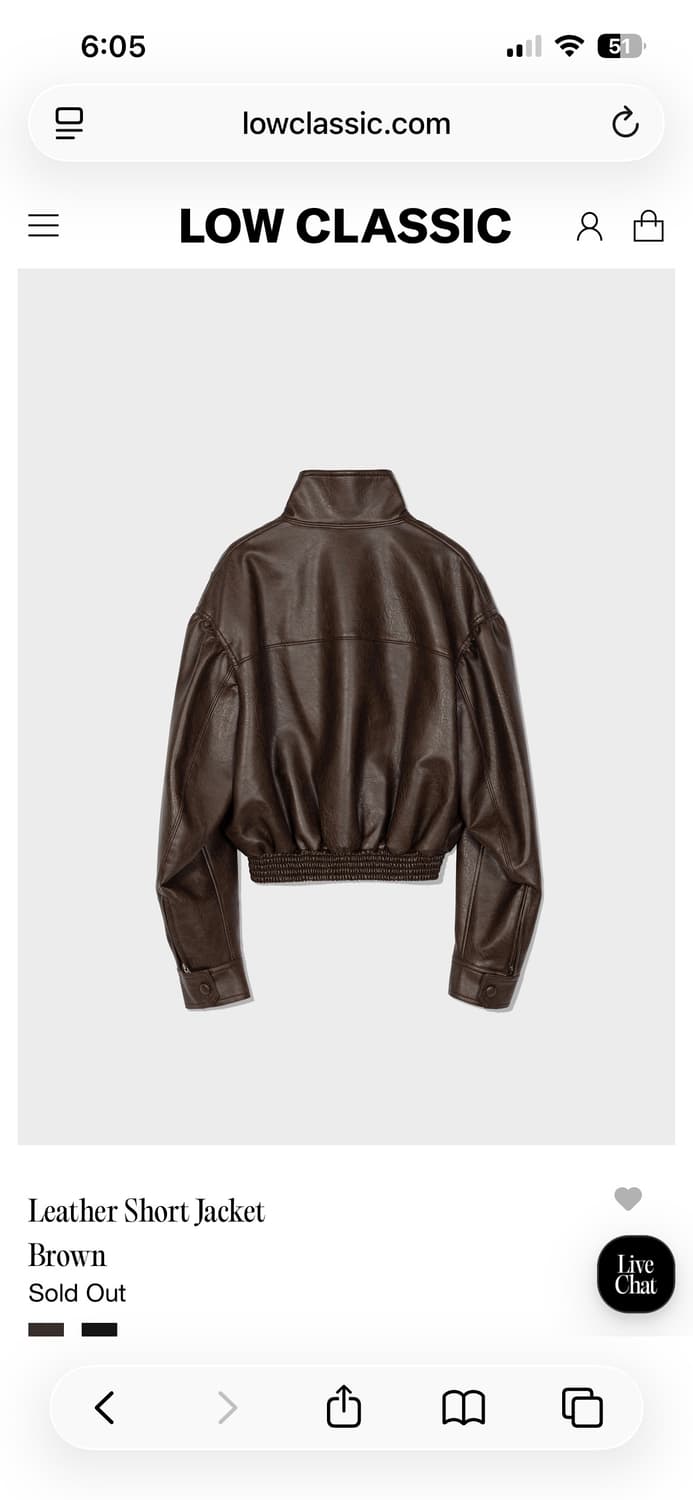 로우클래식 레더 숏 자켓 브라운 팔아요. 상품이미지5