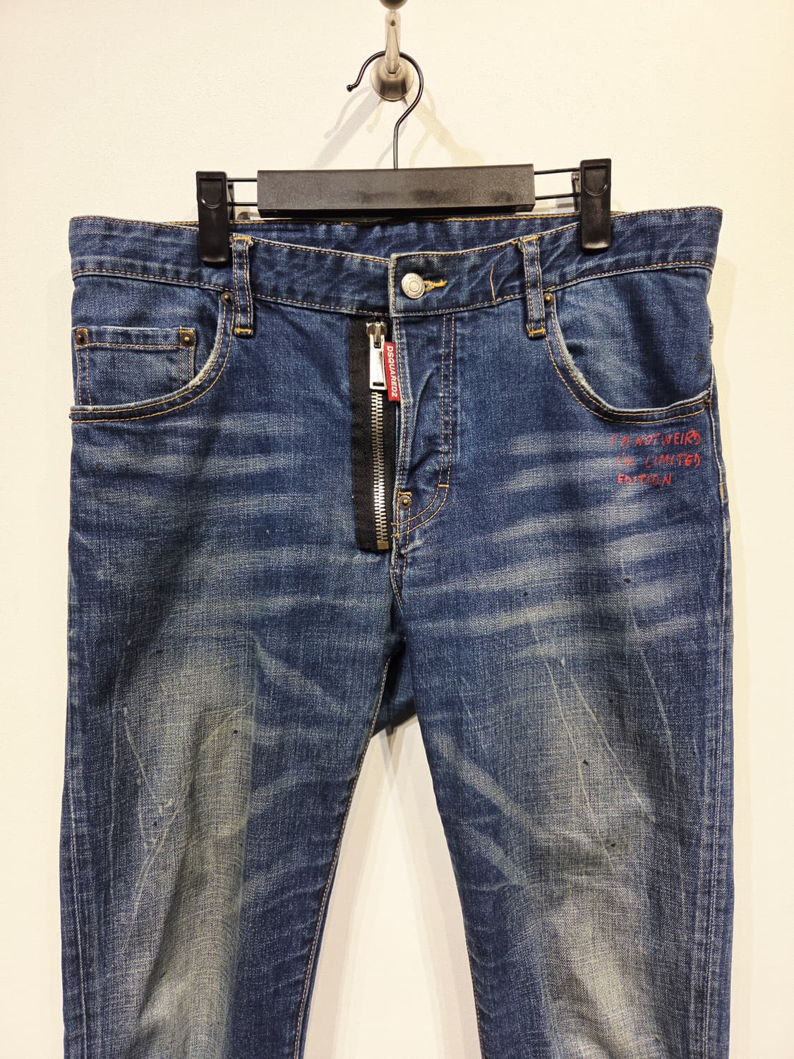 디스퀘어드2(DSQUARED2) 레터링 지퍼 슬림 진 상품이미지3