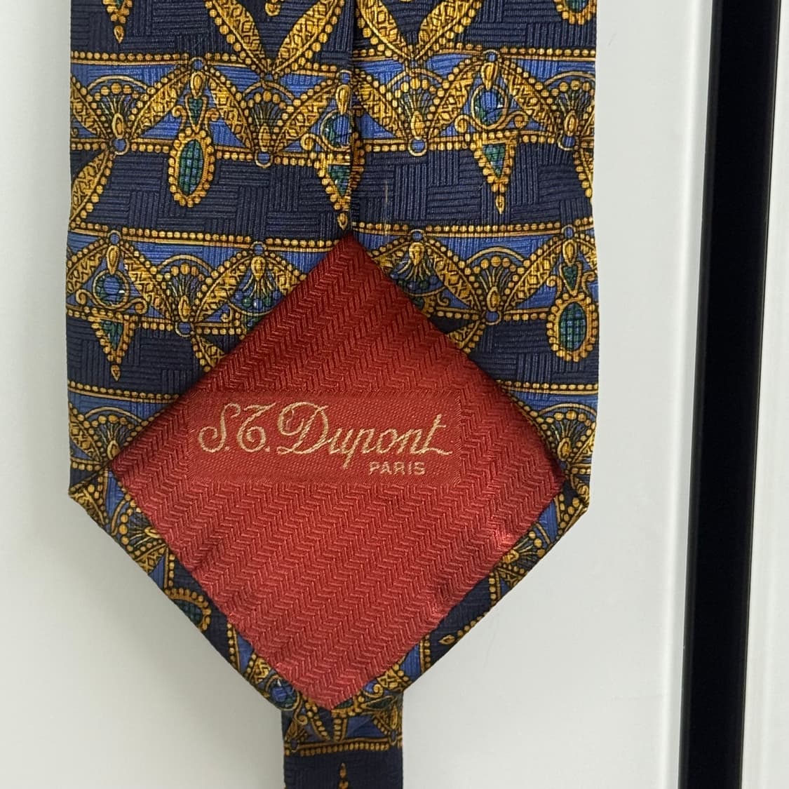 (S.T DUPONT) 듀퐁 paris 골드 나바호 패턴 넥타이 상품이미지2
