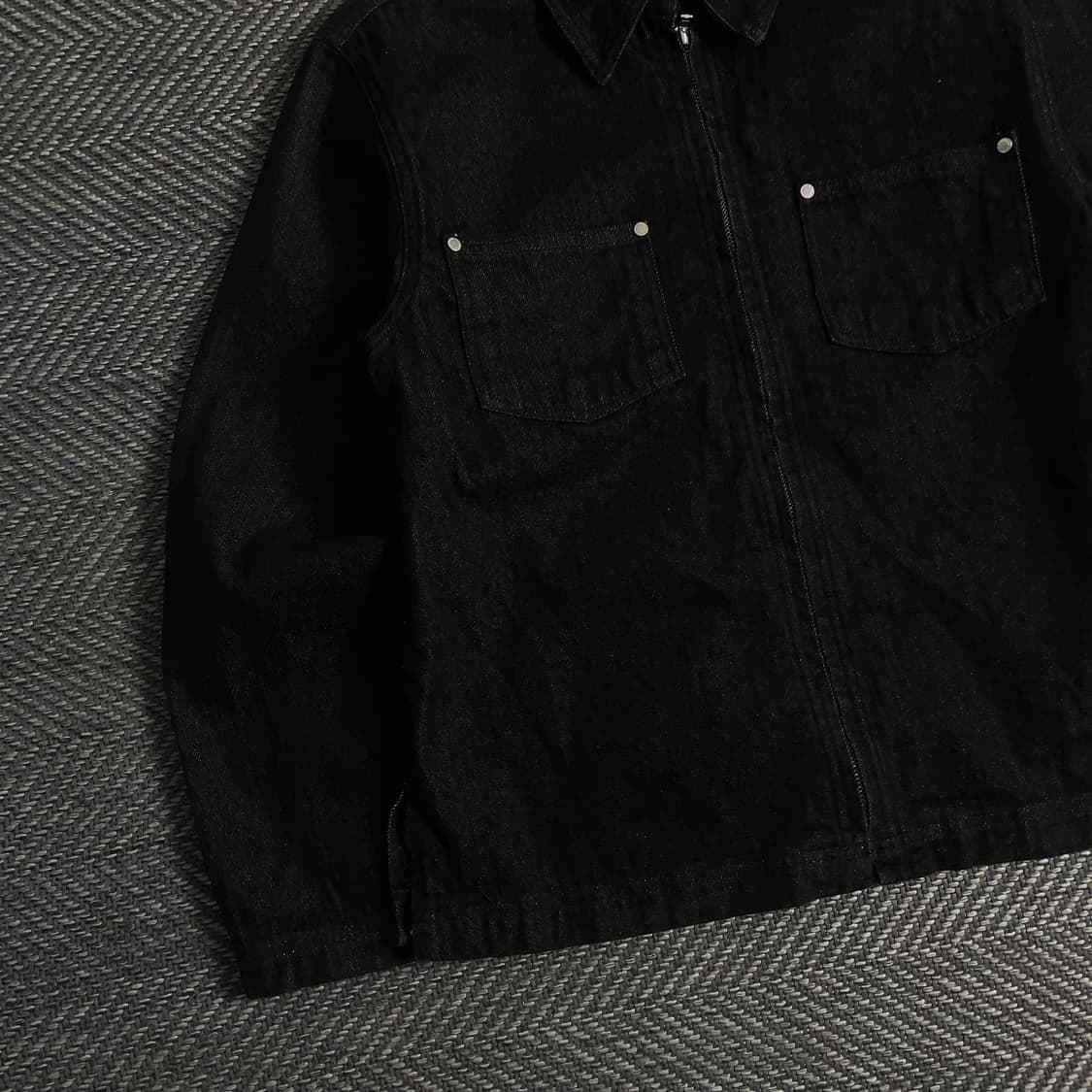 트로피컬러 데님 트러커 워크 자켓 블랙 y 3431 상품이미지4