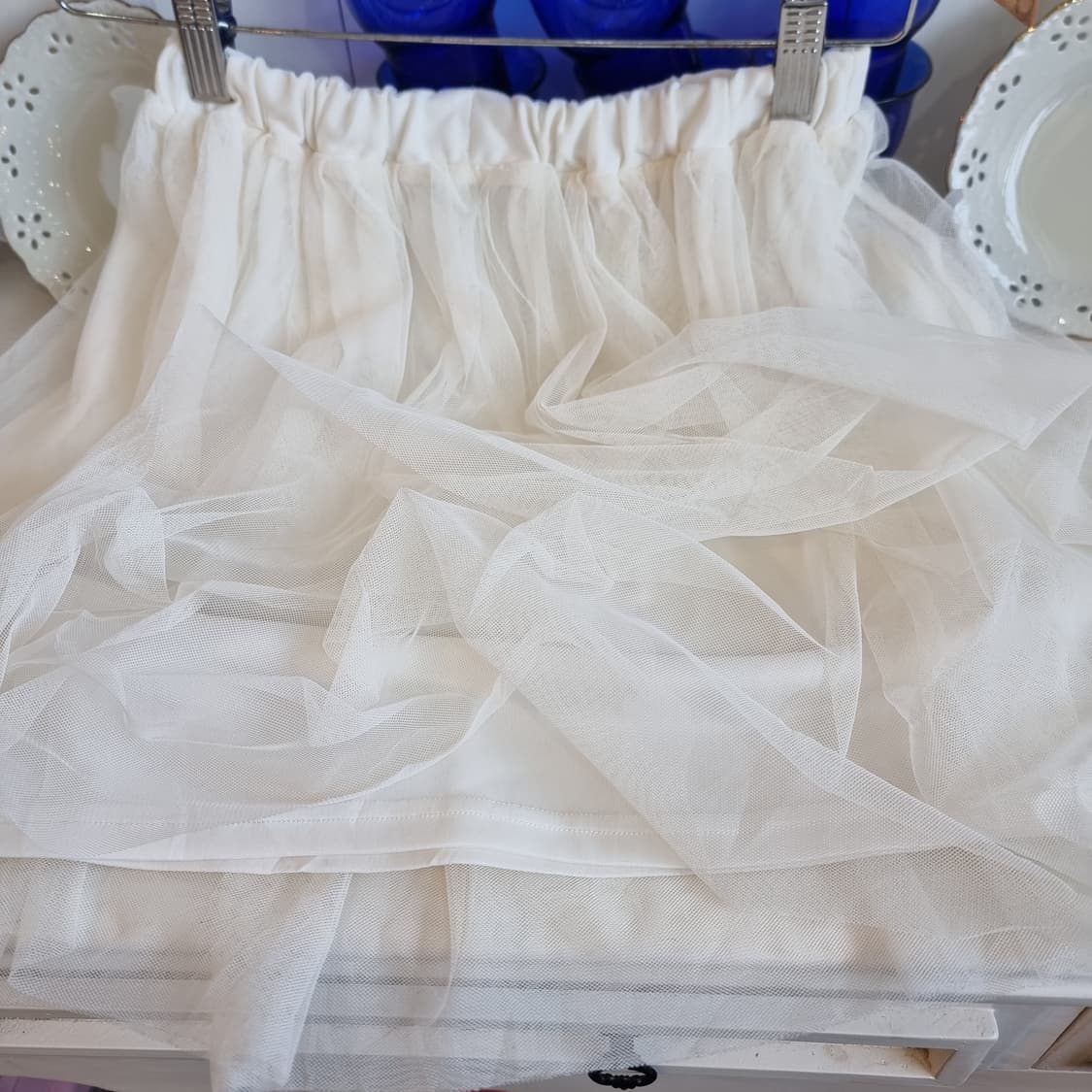 earth music&ecology 아이보리 튤 스커트 상품이미지3