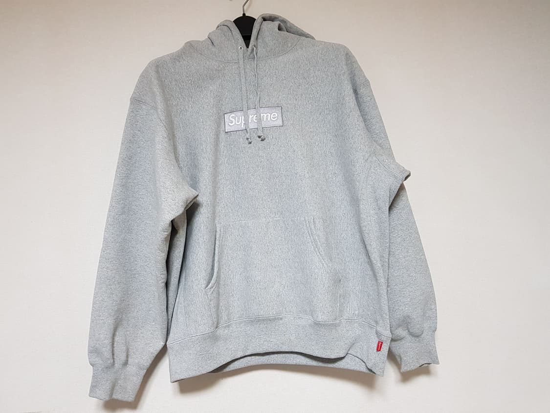 슈프림 박스로고 후드 티셔츠 그레이 24FW 상품이미지2