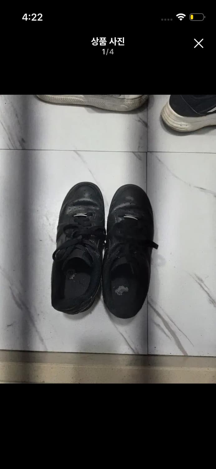 나이키 에어포스 올블랙 255 상품이미지4