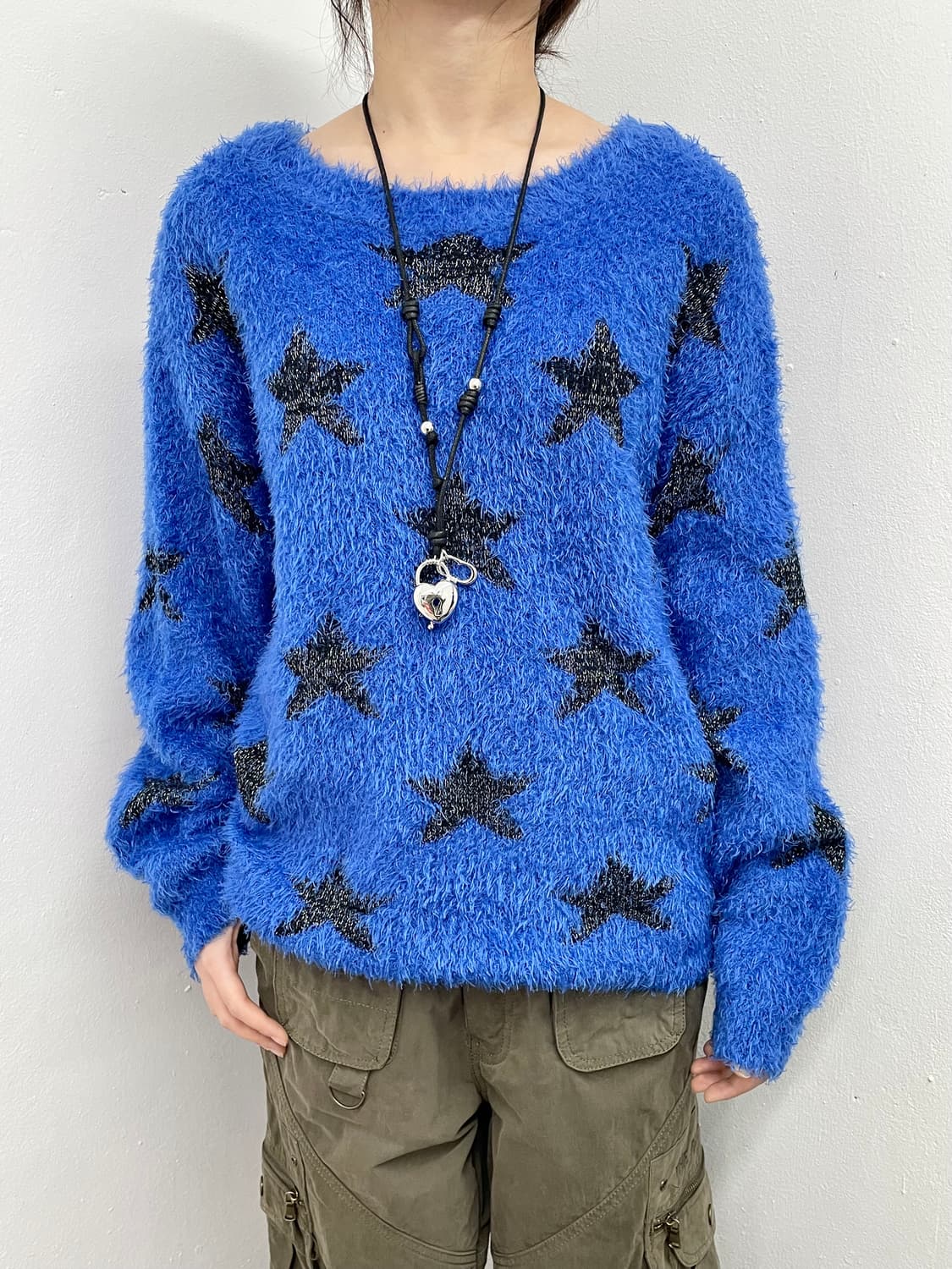 y2k 블루 스타 니트💙 상품이미지3