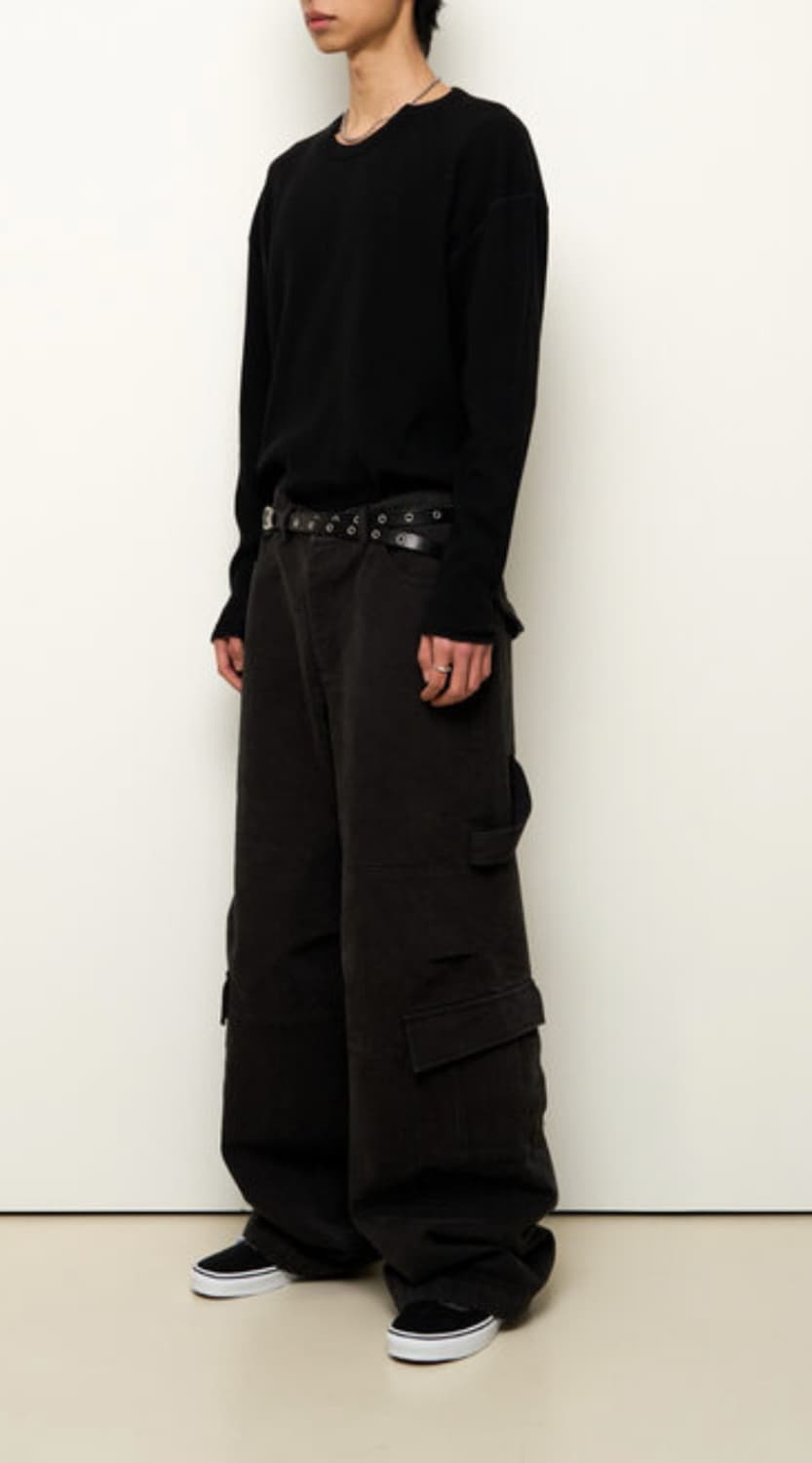 9999아카이브 oblique pocket wide cargo pants 상품이미지3
