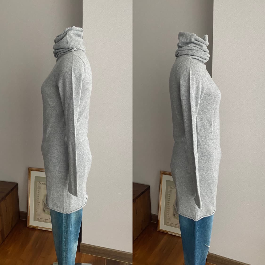 AQUA CASHMERE 아쿠아캐시미어 롱니트(XS) 상품이미지4