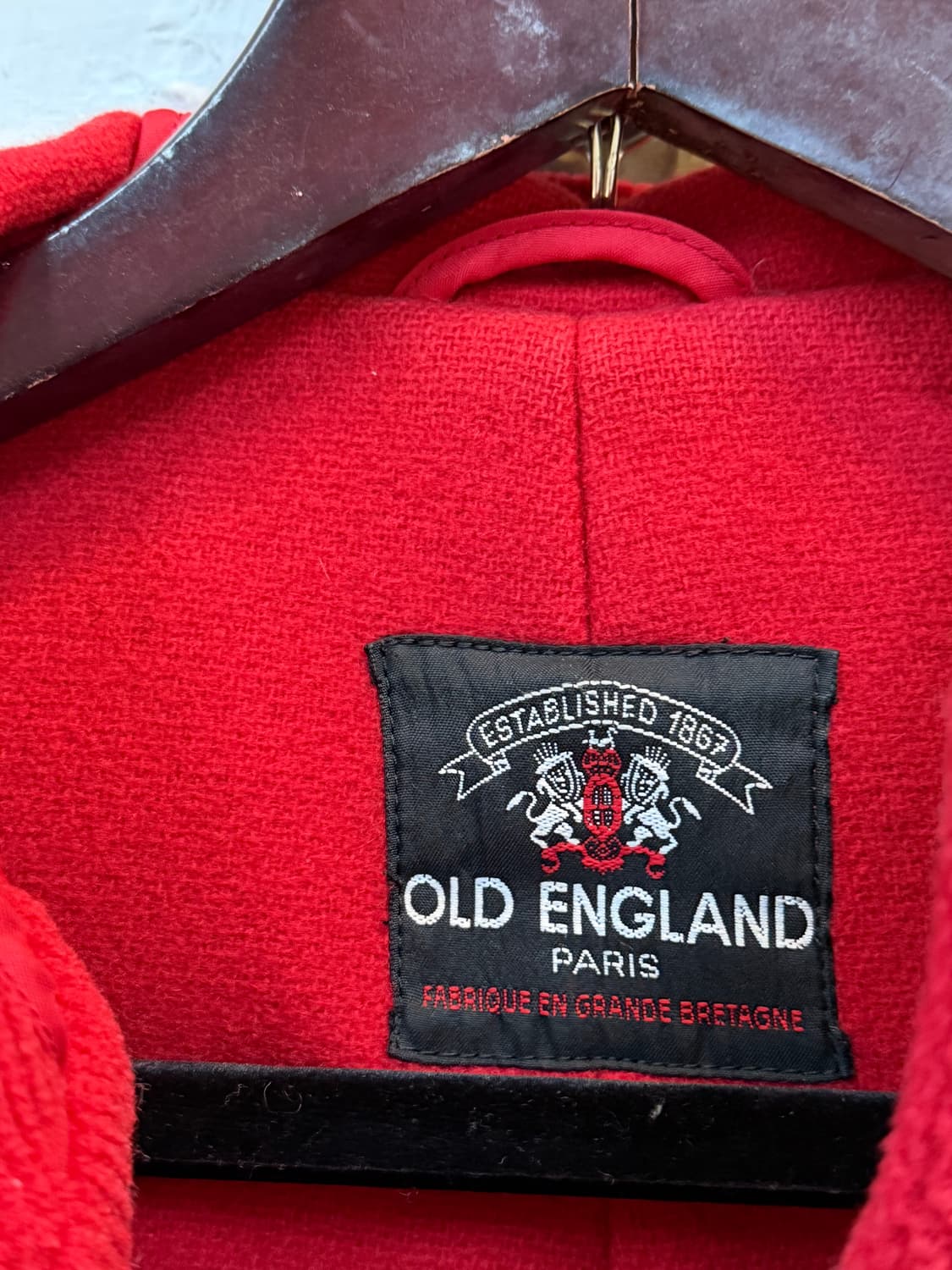 Old England 영국제 레드 울 더플 코트 상품이미지4