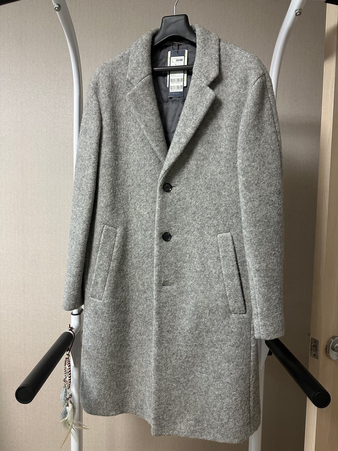 지오지아 울져지 오버핏코트 95 그레이 상품이미지1